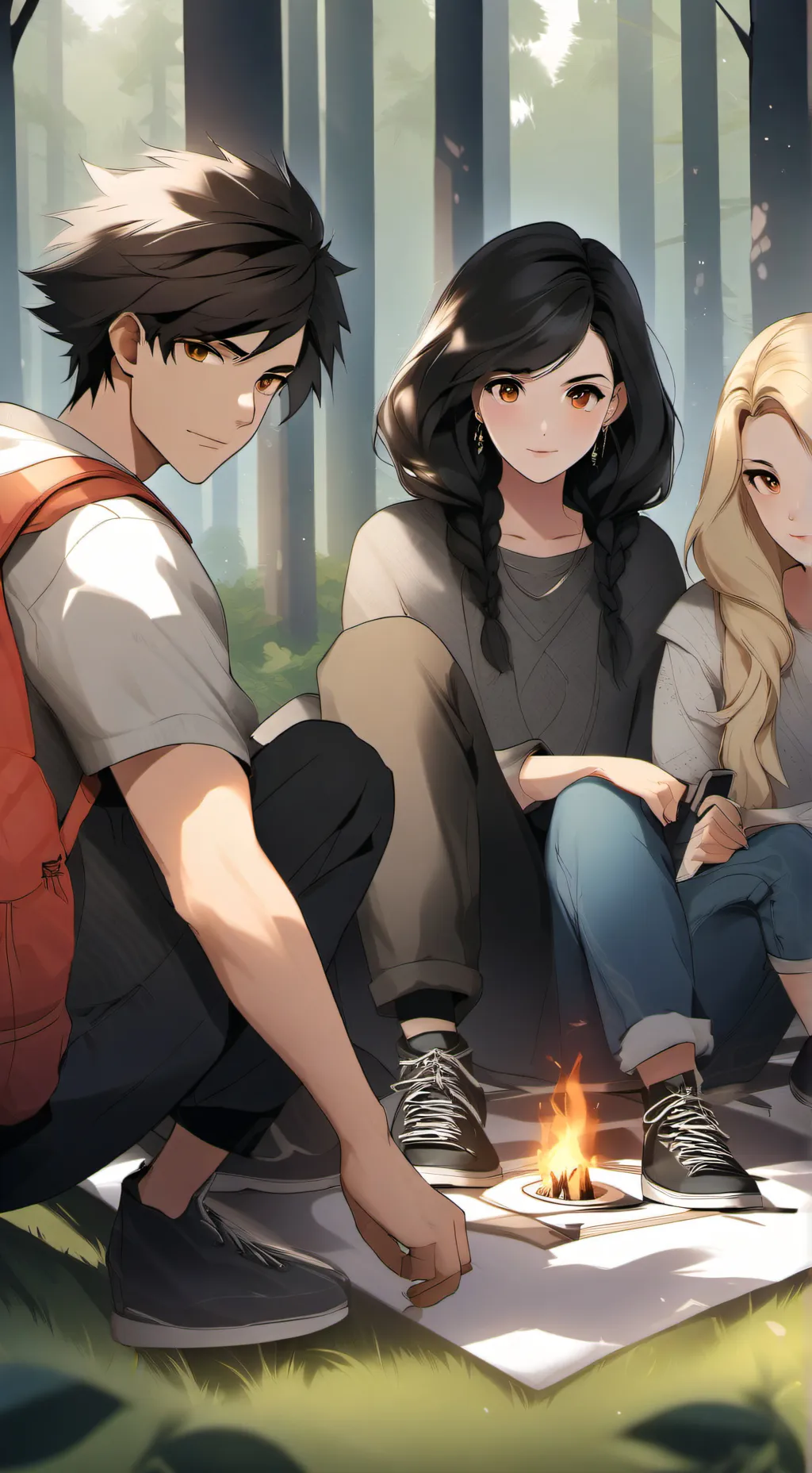 ai character: Camping trip! background
