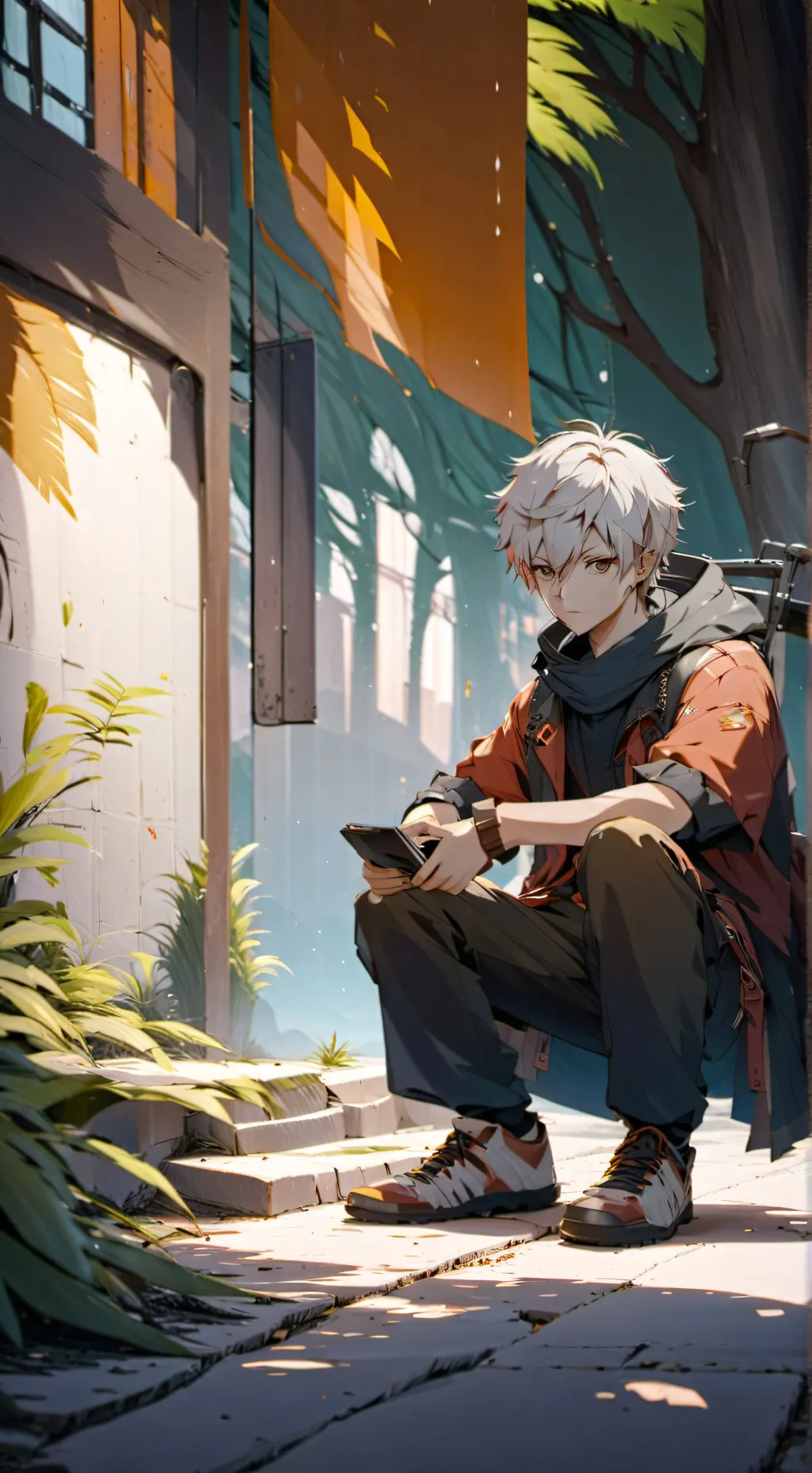 ai character: giant fox background