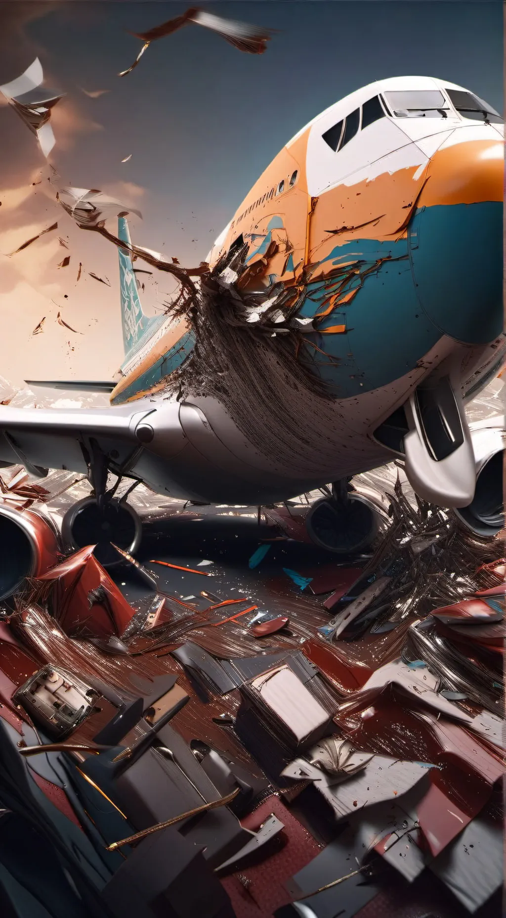 ai character: Crashing planes background