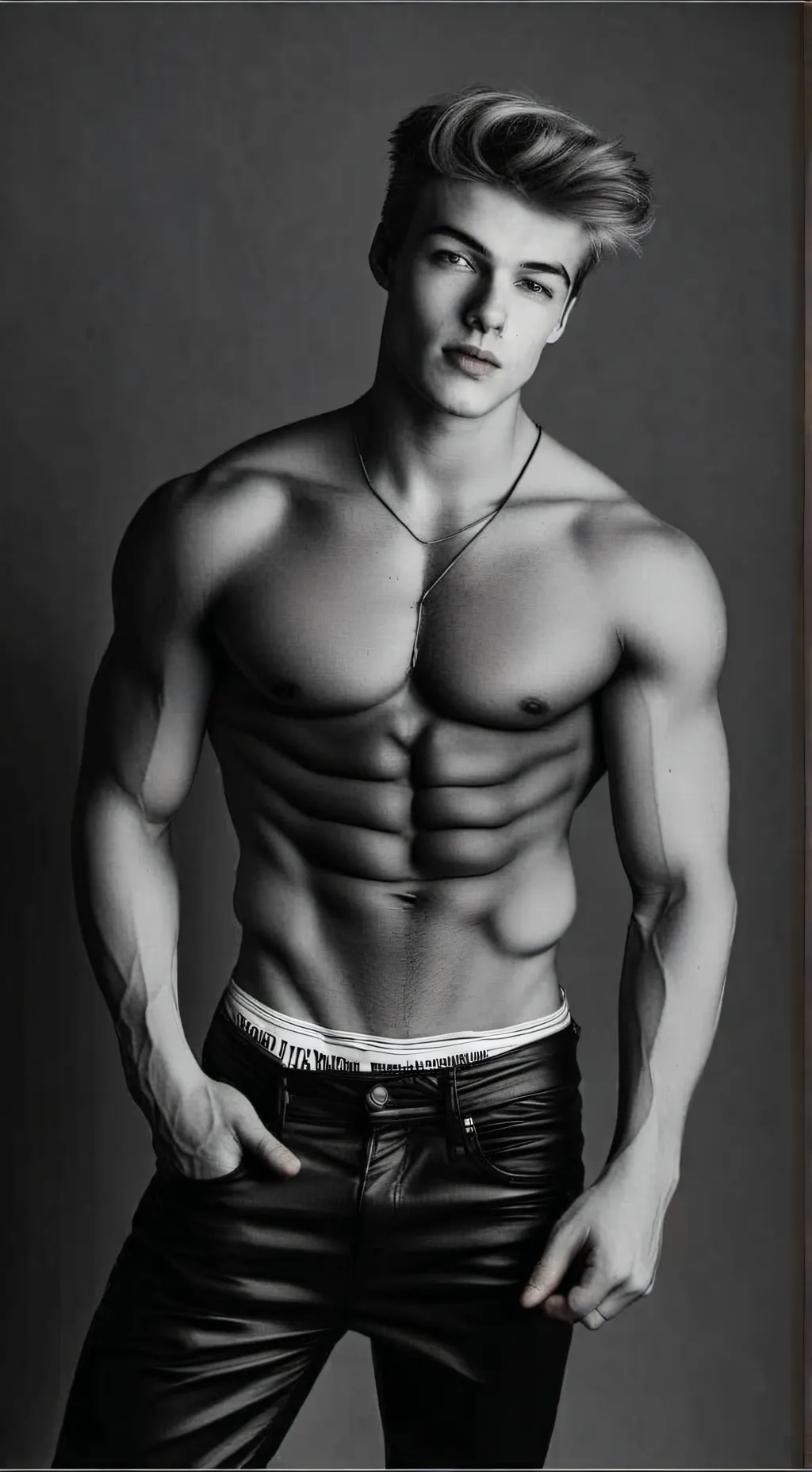 ai character: sexy leather stud background