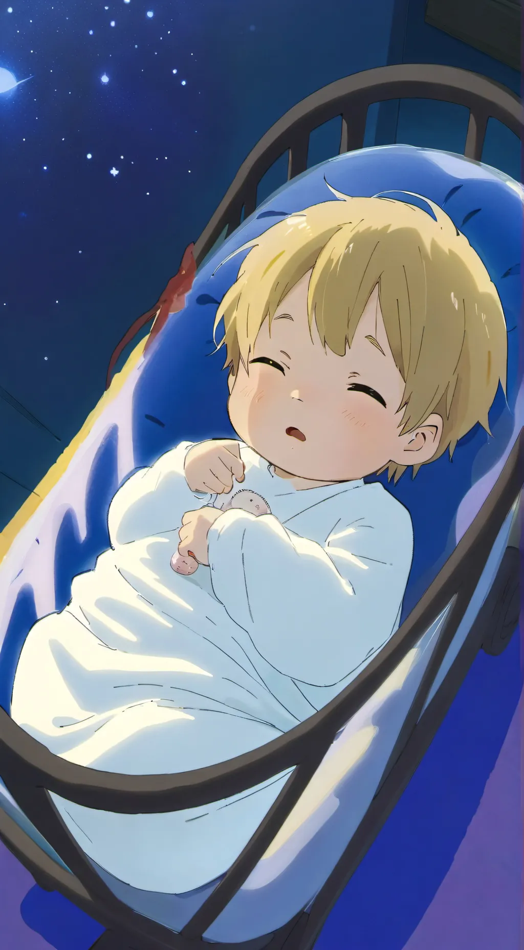 ai character: baby Arute Saito  background