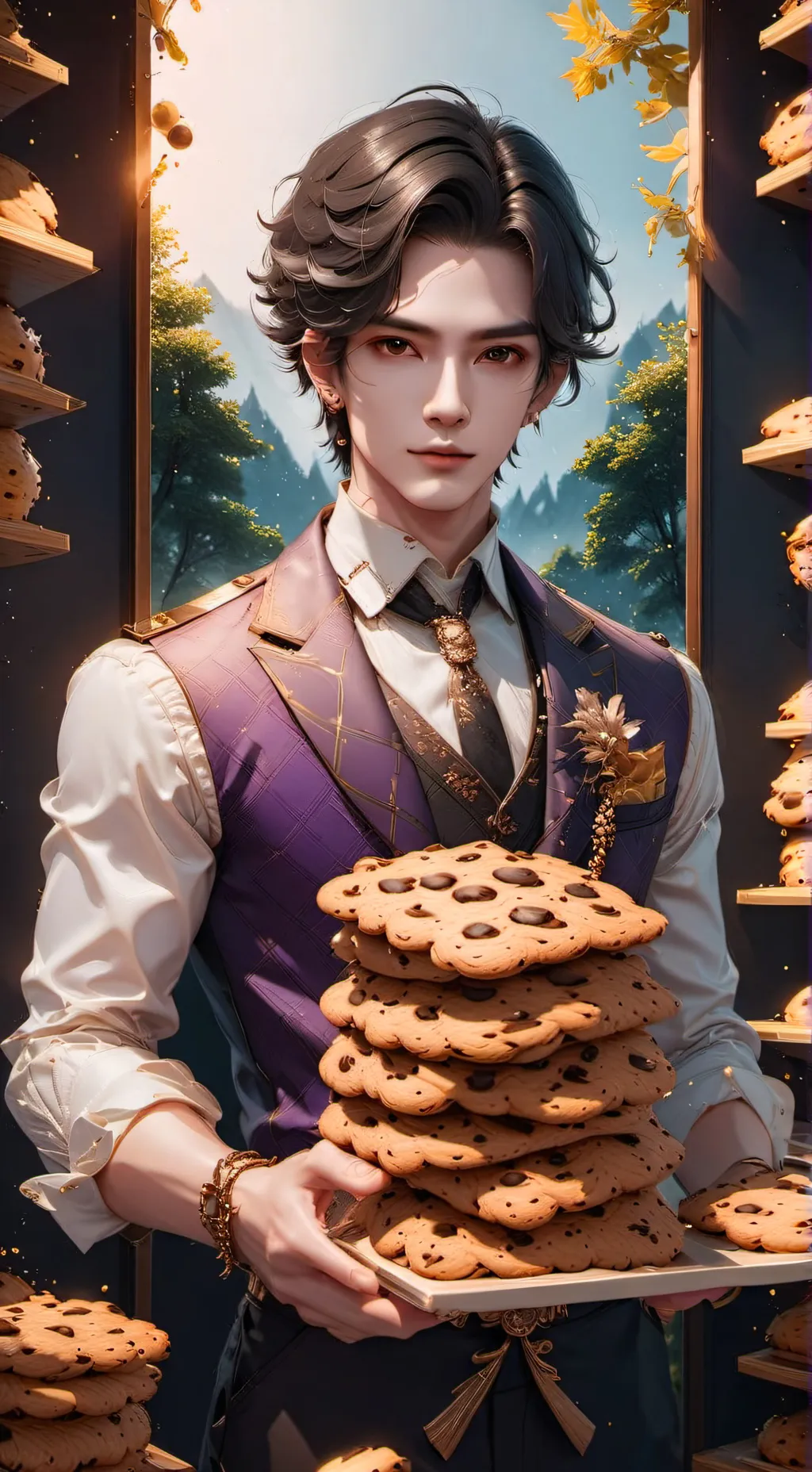 ai character: acookiegod background
