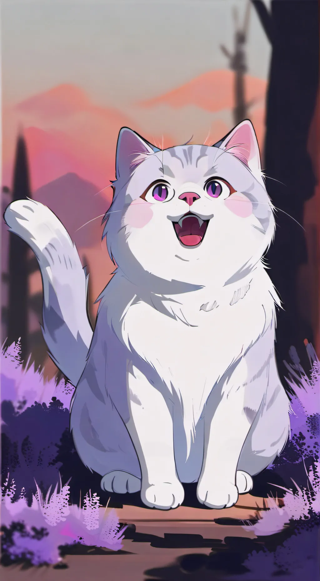 ai character: кошка background