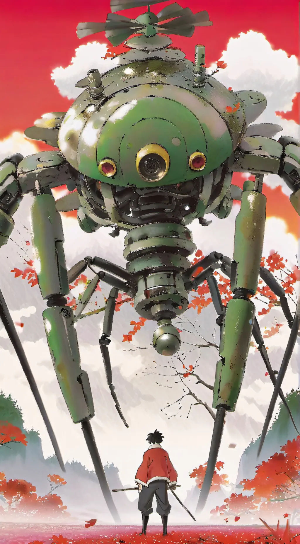 ai character: game robot background