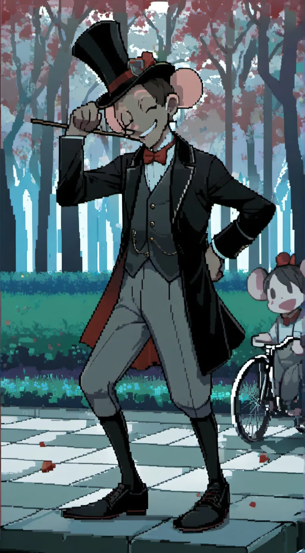 ai character: Mickey mouse  background