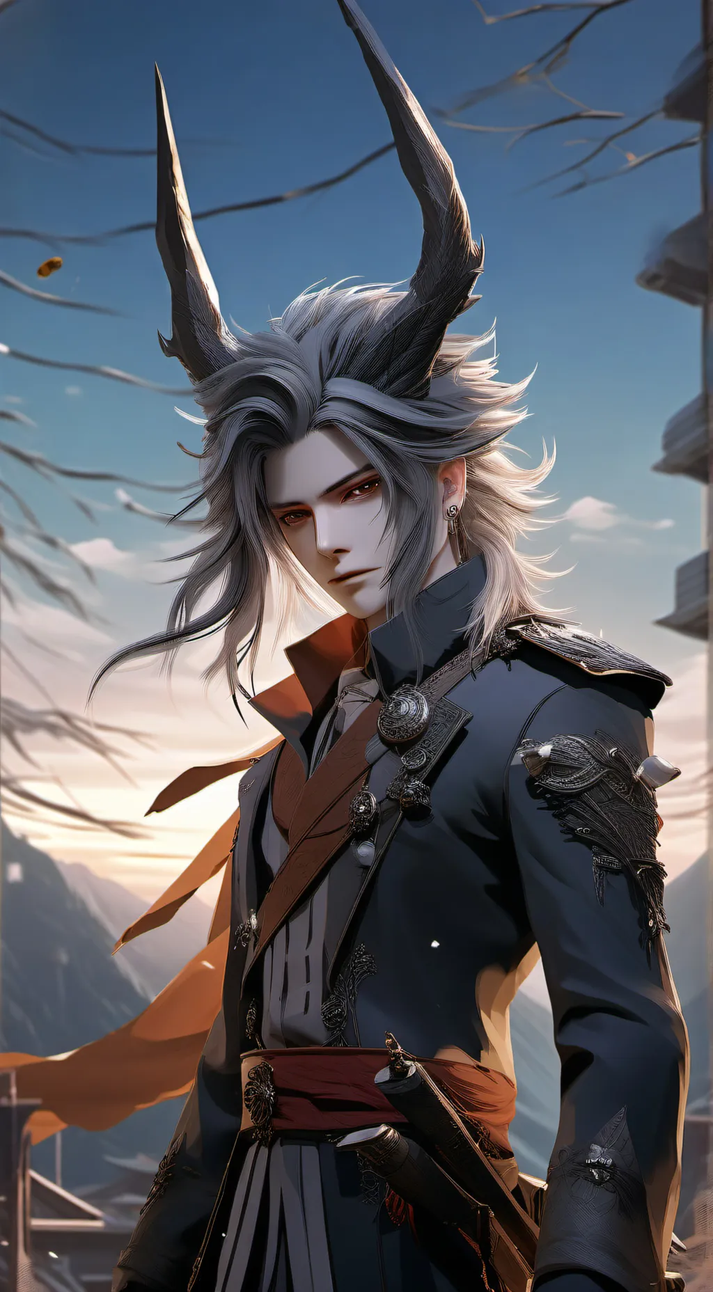 ai character: king 👑 of demon background
