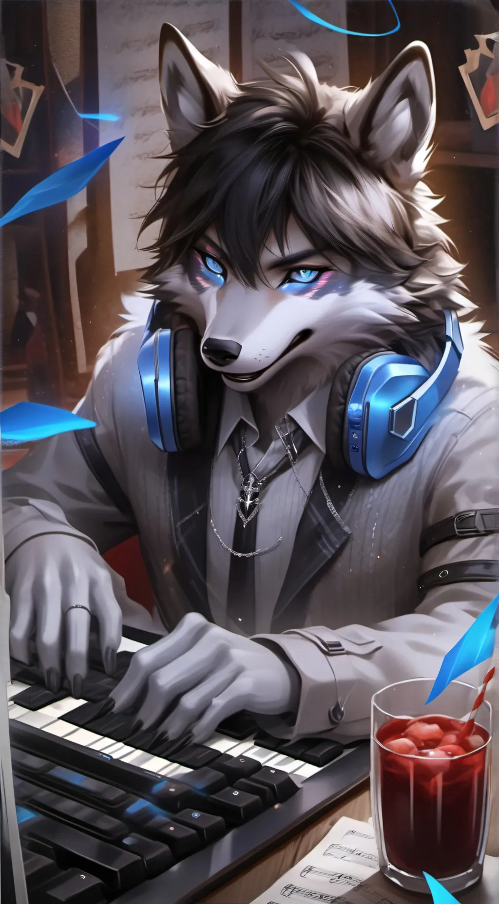 ai character: WolfByte background