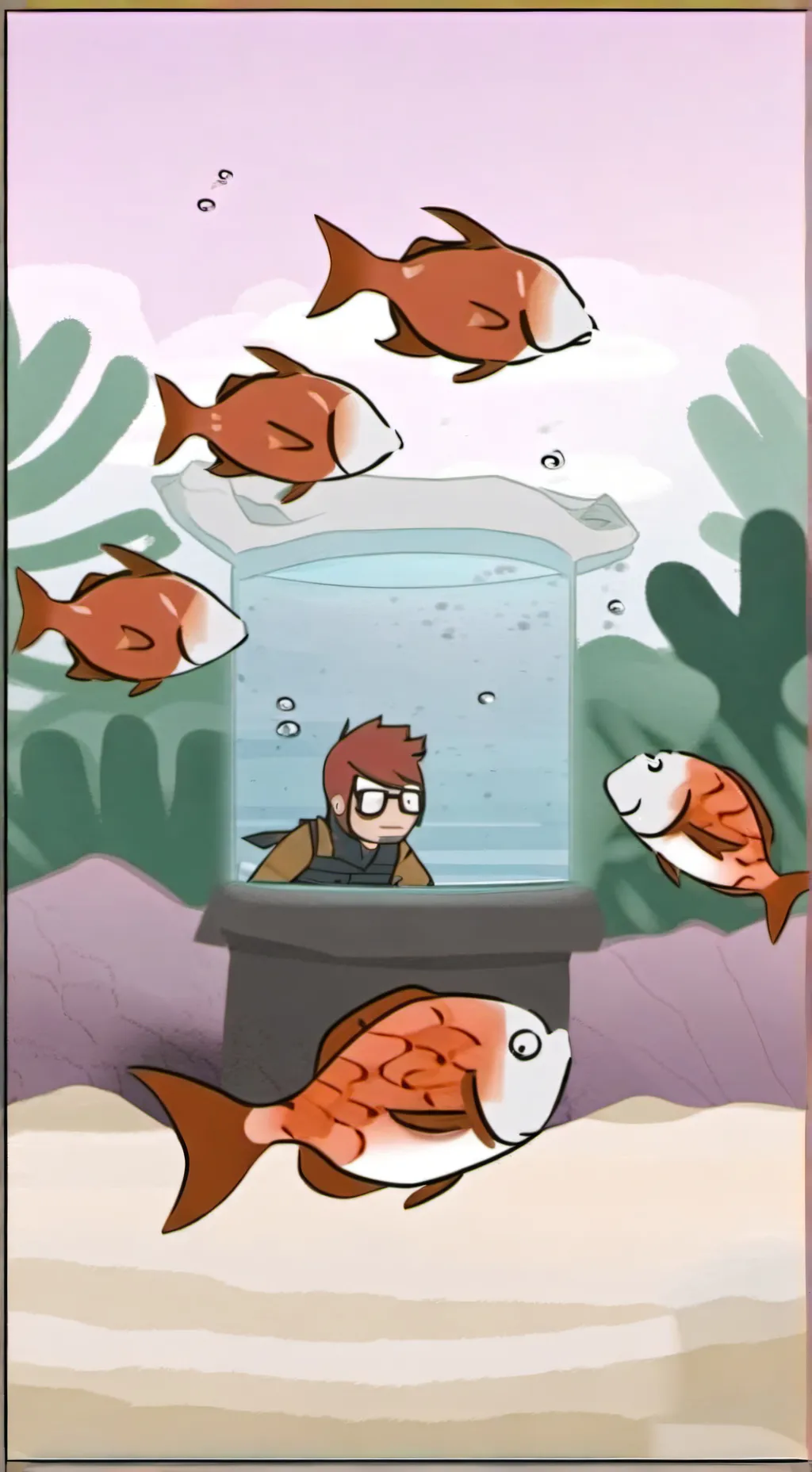 ai character: parasomeone fishy  background