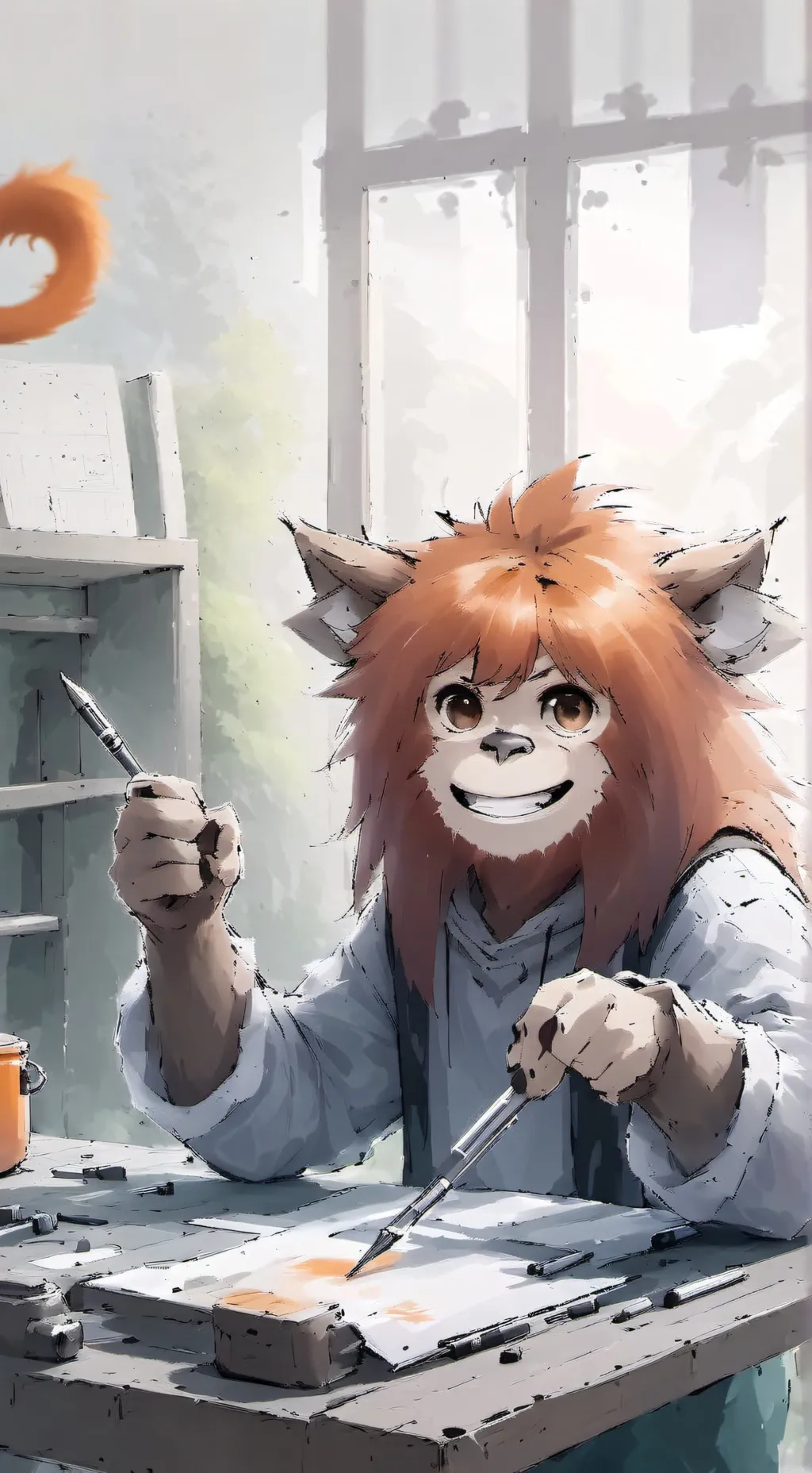 ai character: Orange Toolie Spirit background
