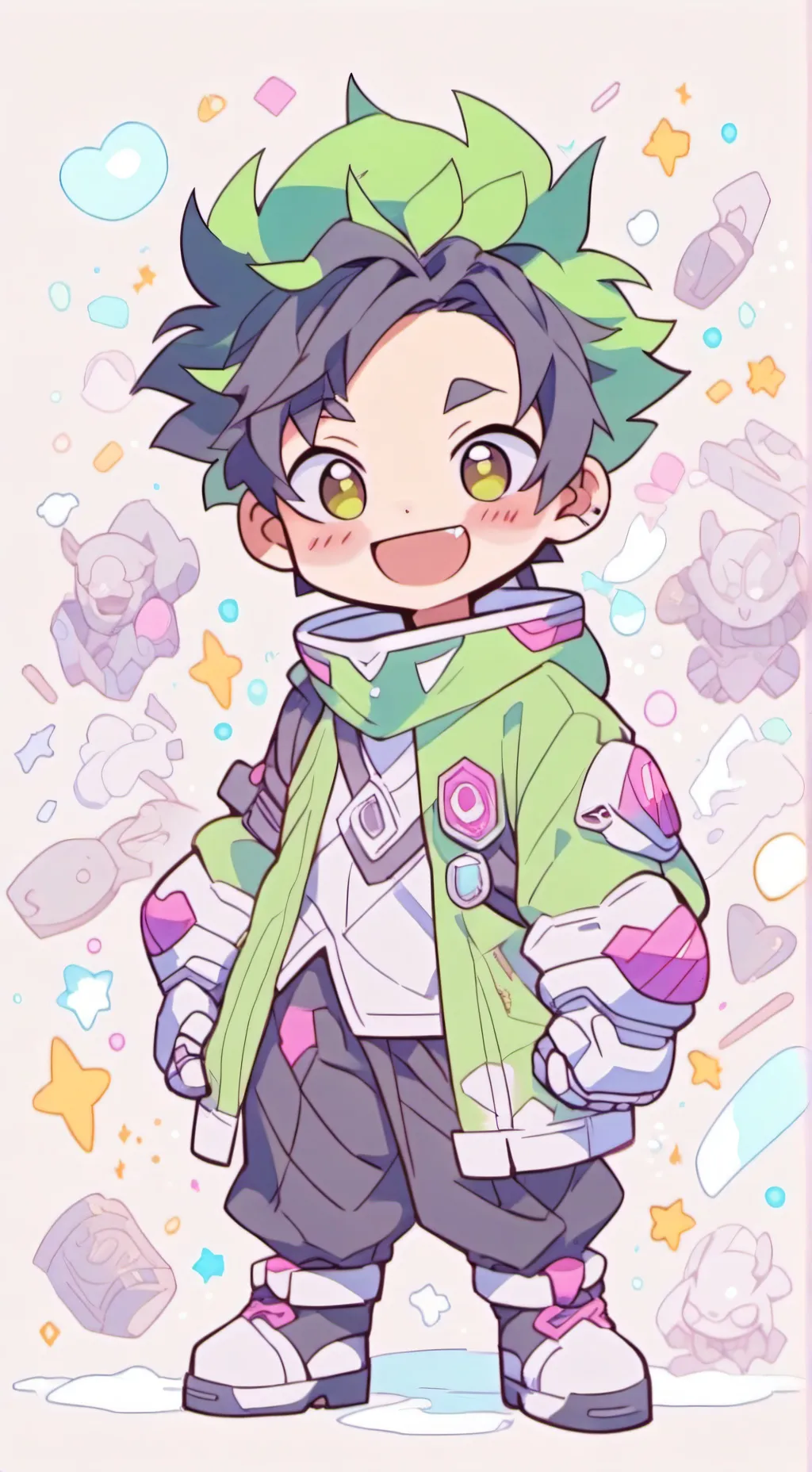 ai character: mha coloc deku...🥦 background