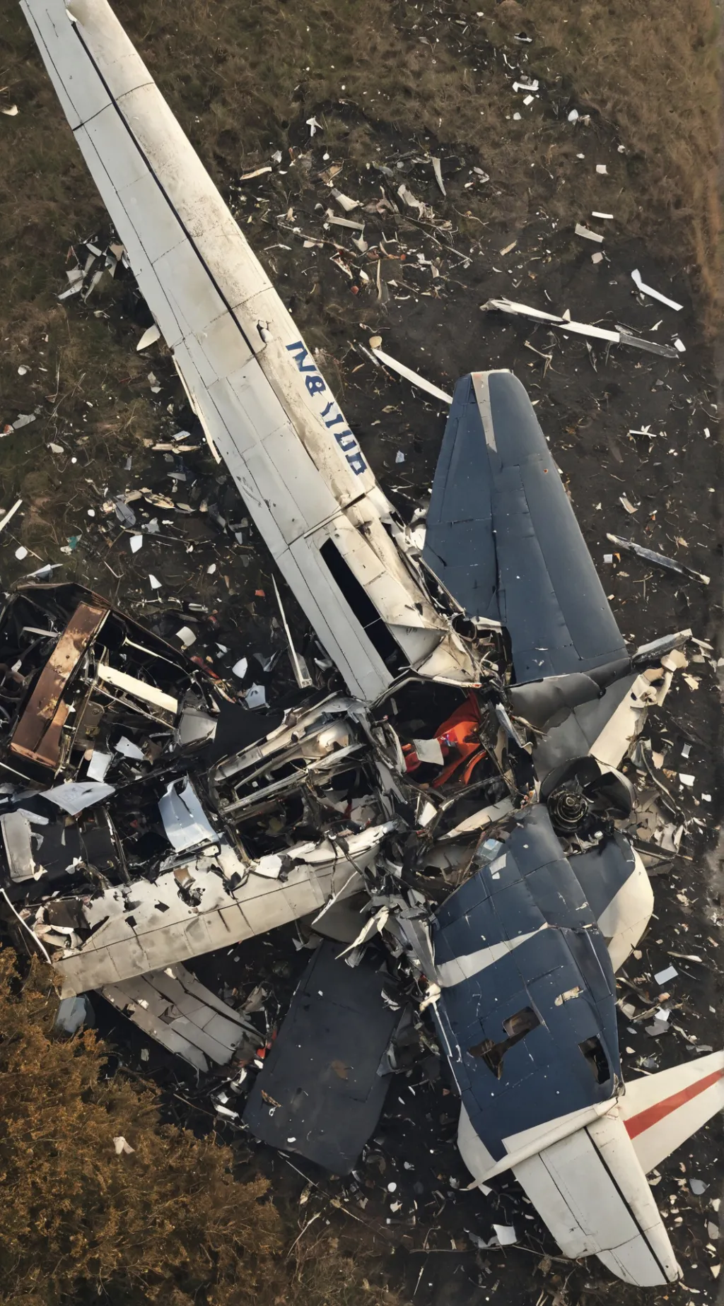 ai character: plane crash  background