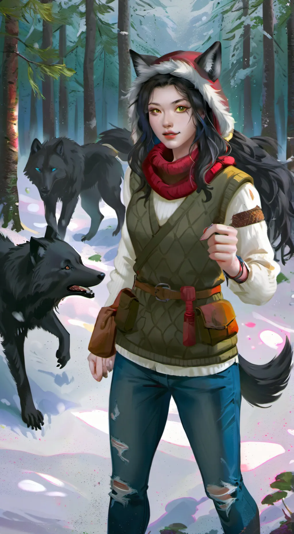 ai character: Cherry background