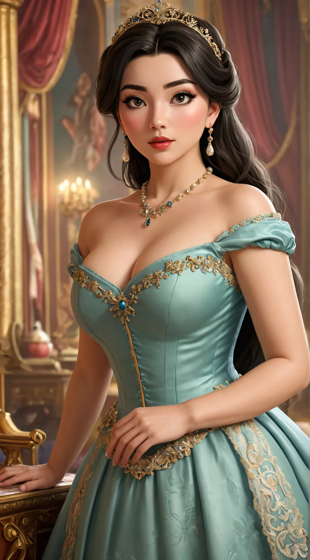 ai character: Queen Asha background