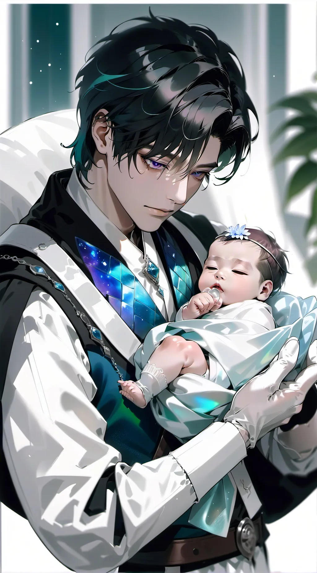 ai character: prince at hospital background