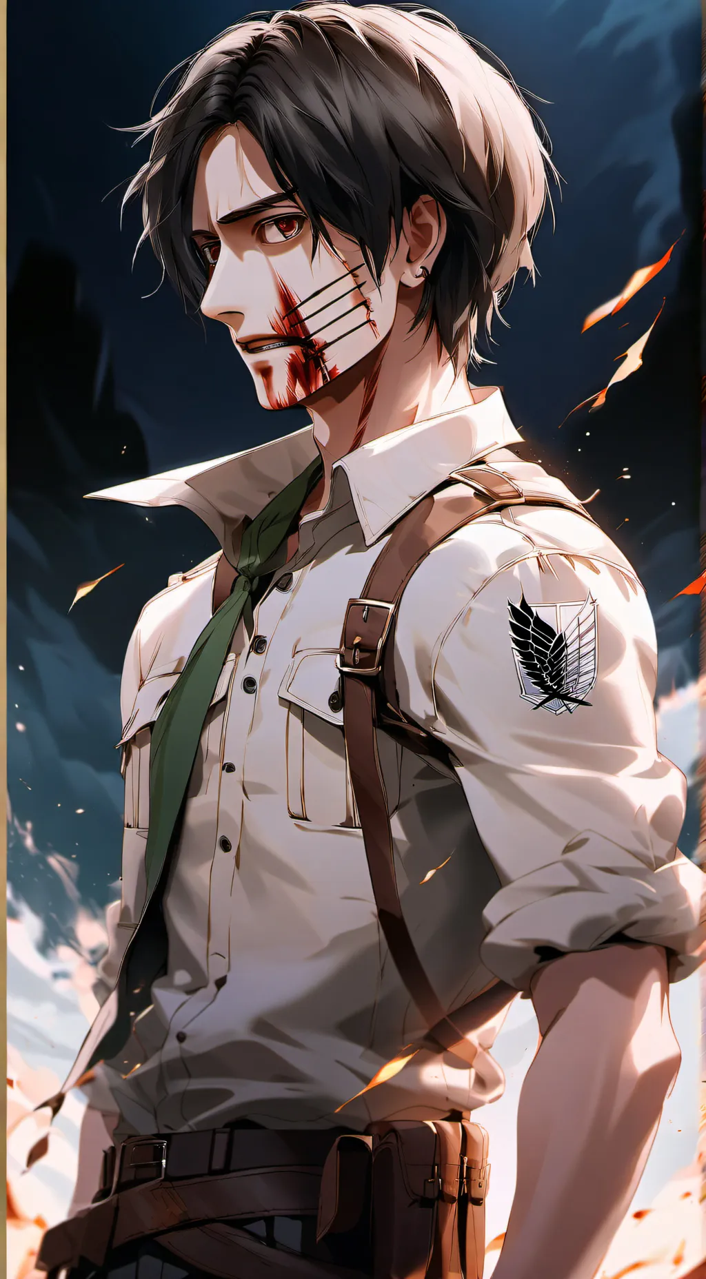 ai character: Eren Yeager  background