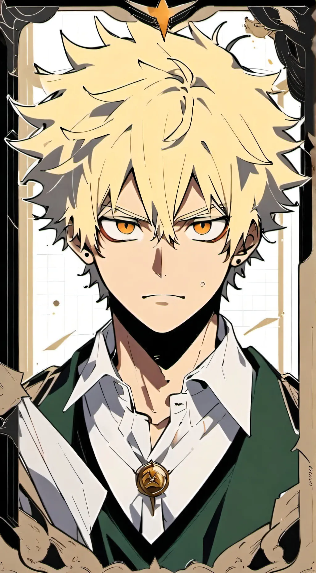 ai character: Katsuki Bakugo  background