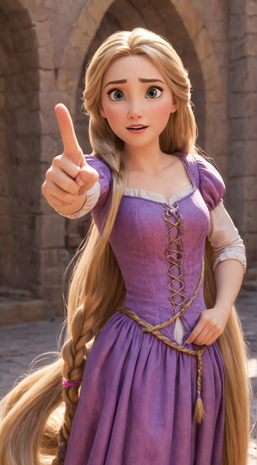 ai character: Rapunzel  background