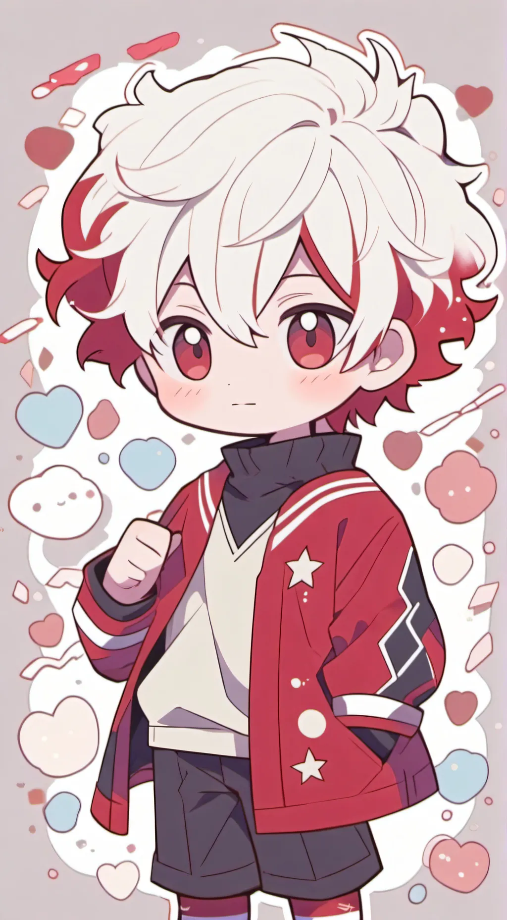 ai character: Shoto Todoroki  background