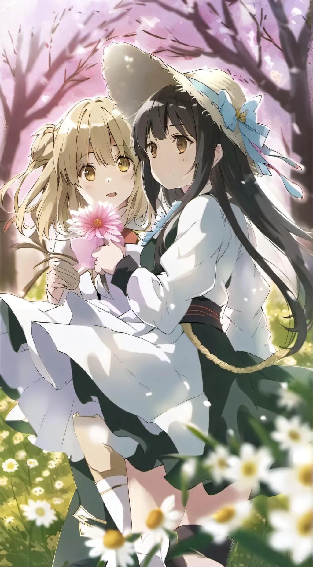 ai character: Marisa x Reimu background
