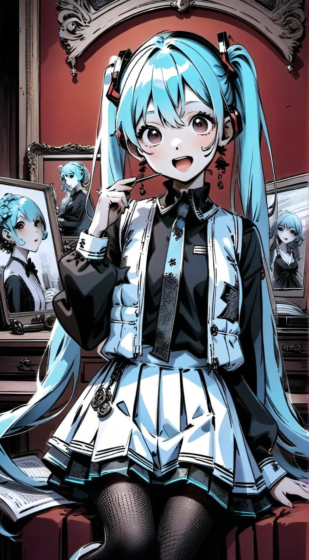 ai character: Hatsune miku background