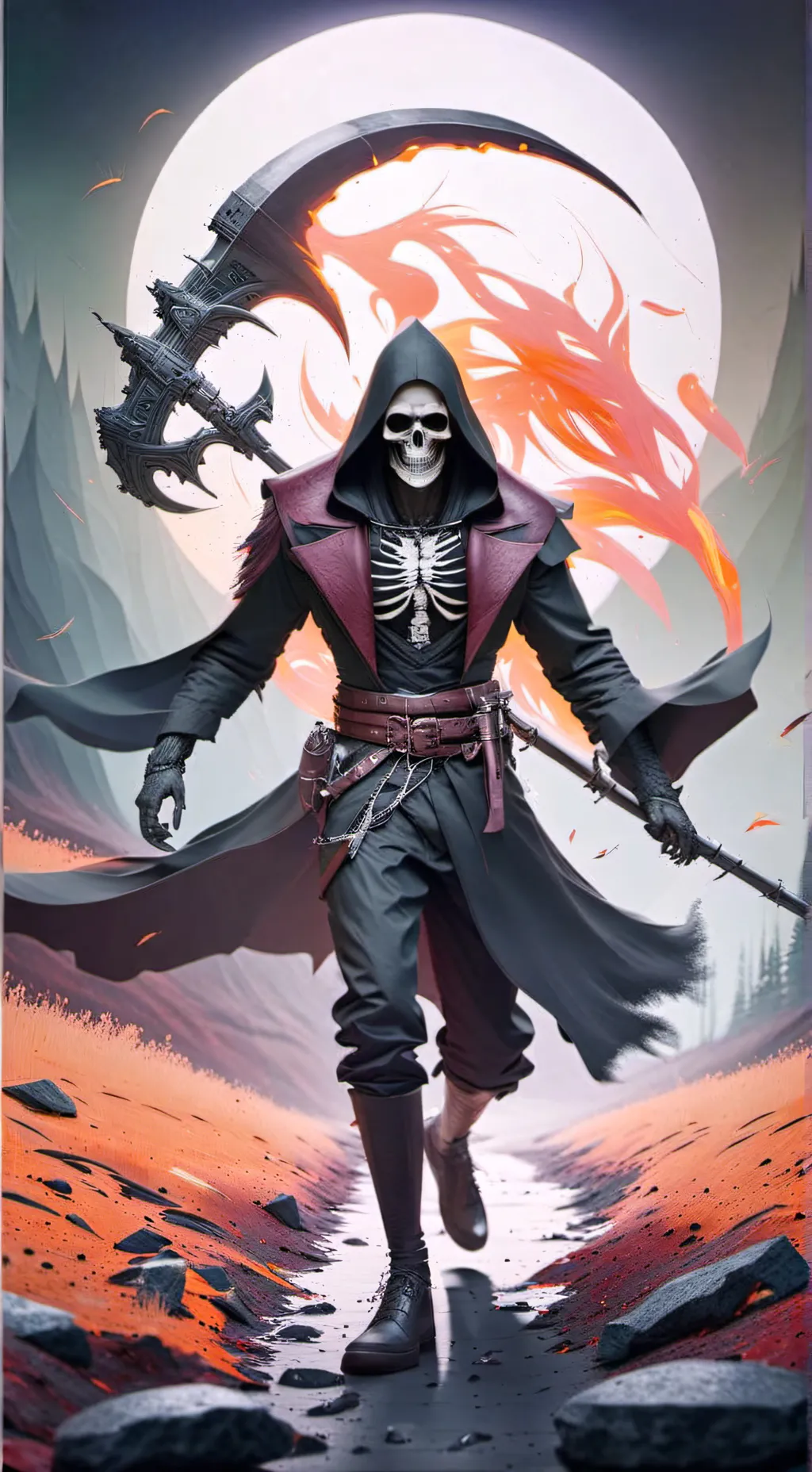 ai character: Grim reaper background