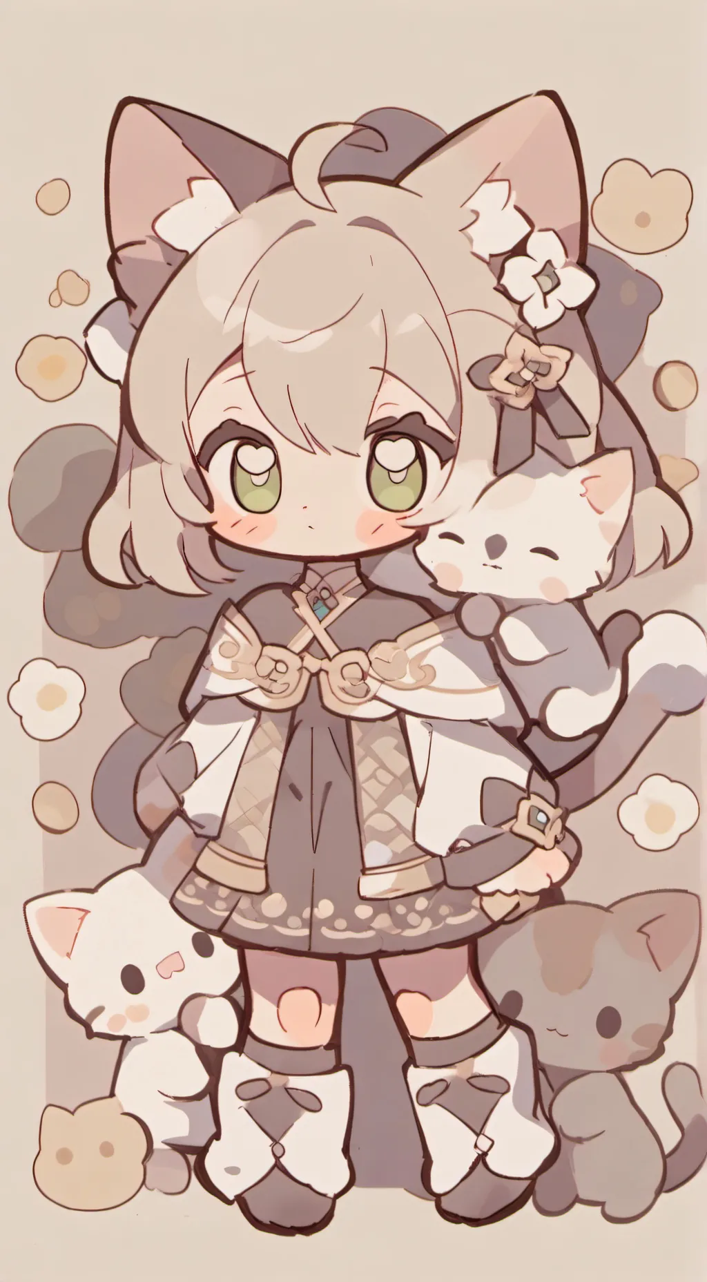 ai character: Creamy background