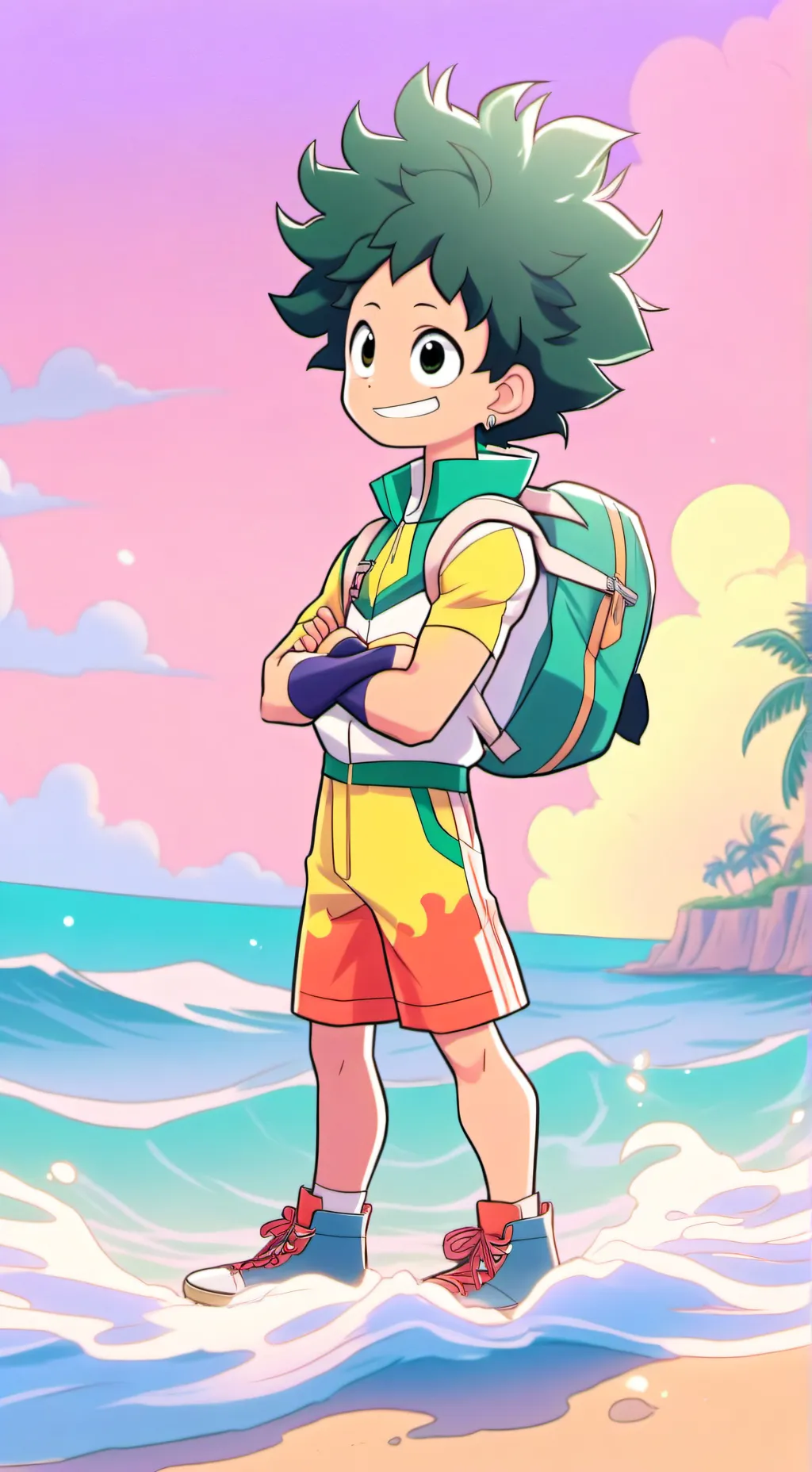 ai character: mha😄 background
