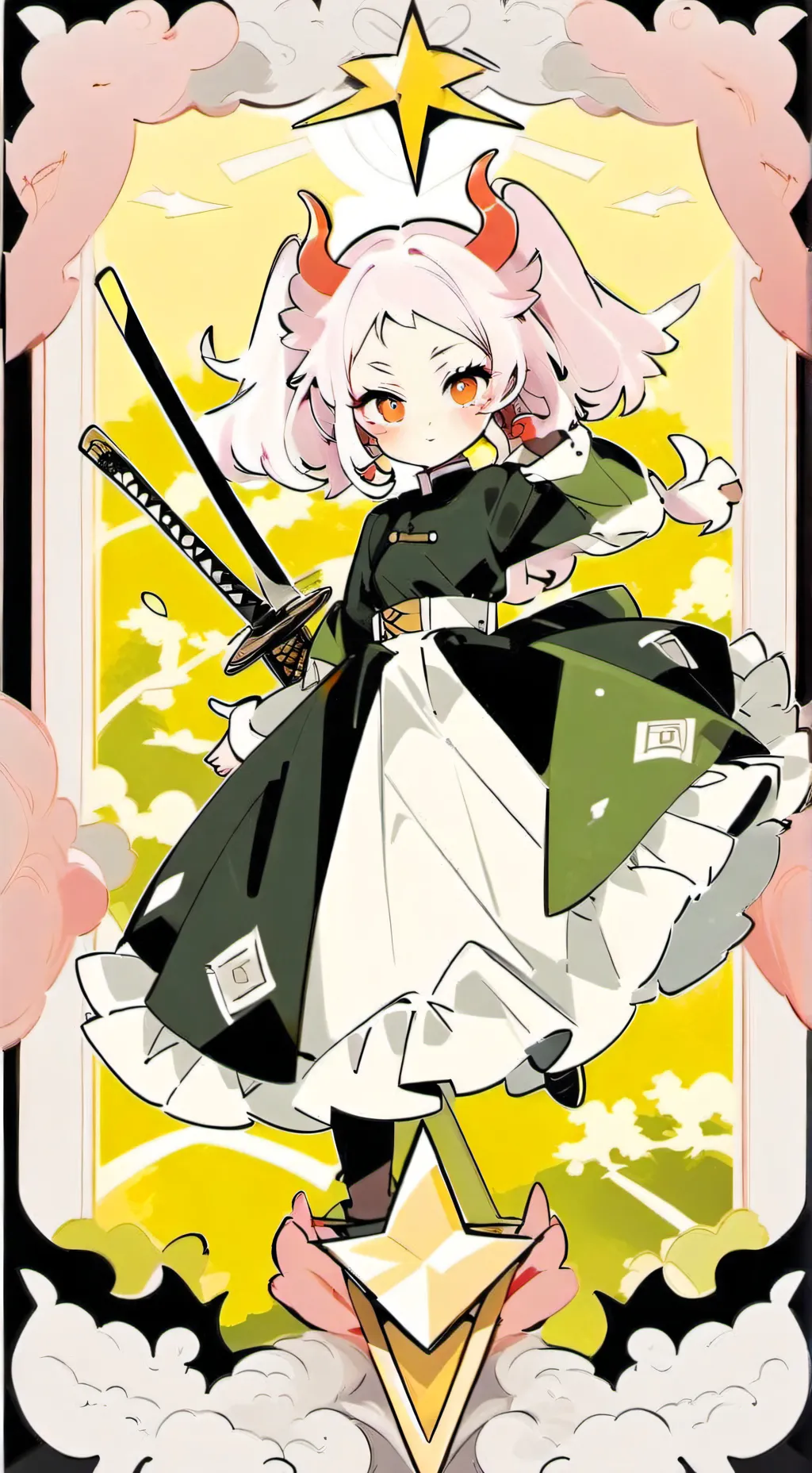 ai character: demon slayer  background