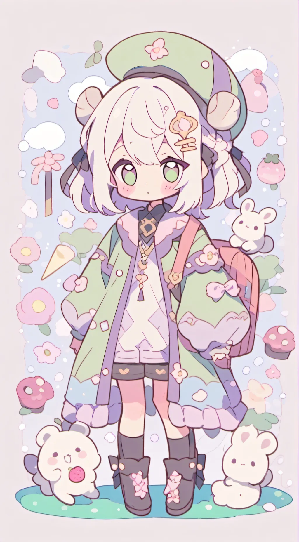 ai character: Dw pool party  background