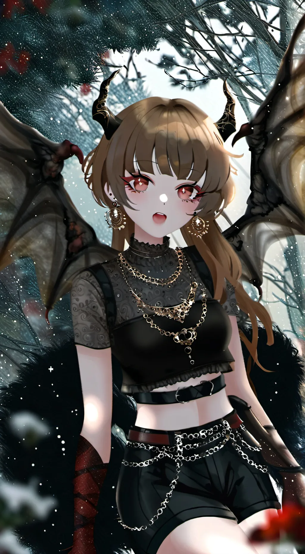 ai character: demon girl background