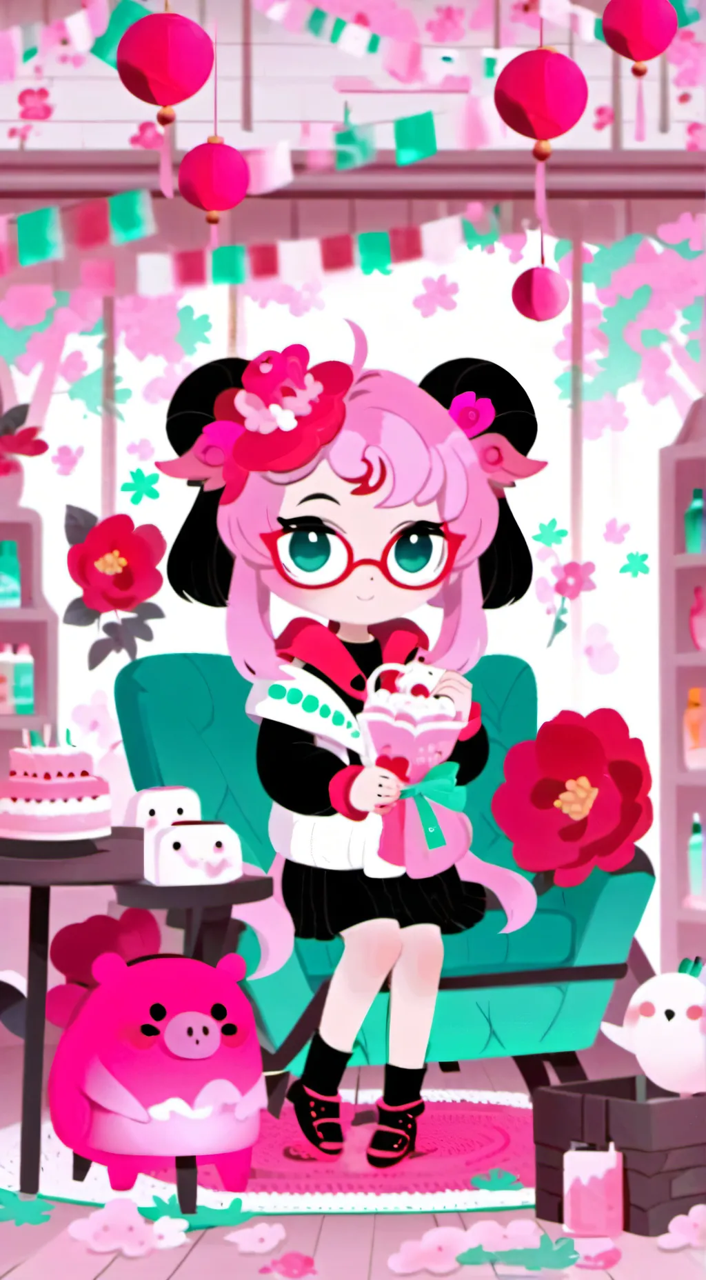 ai character: llaves!!  background