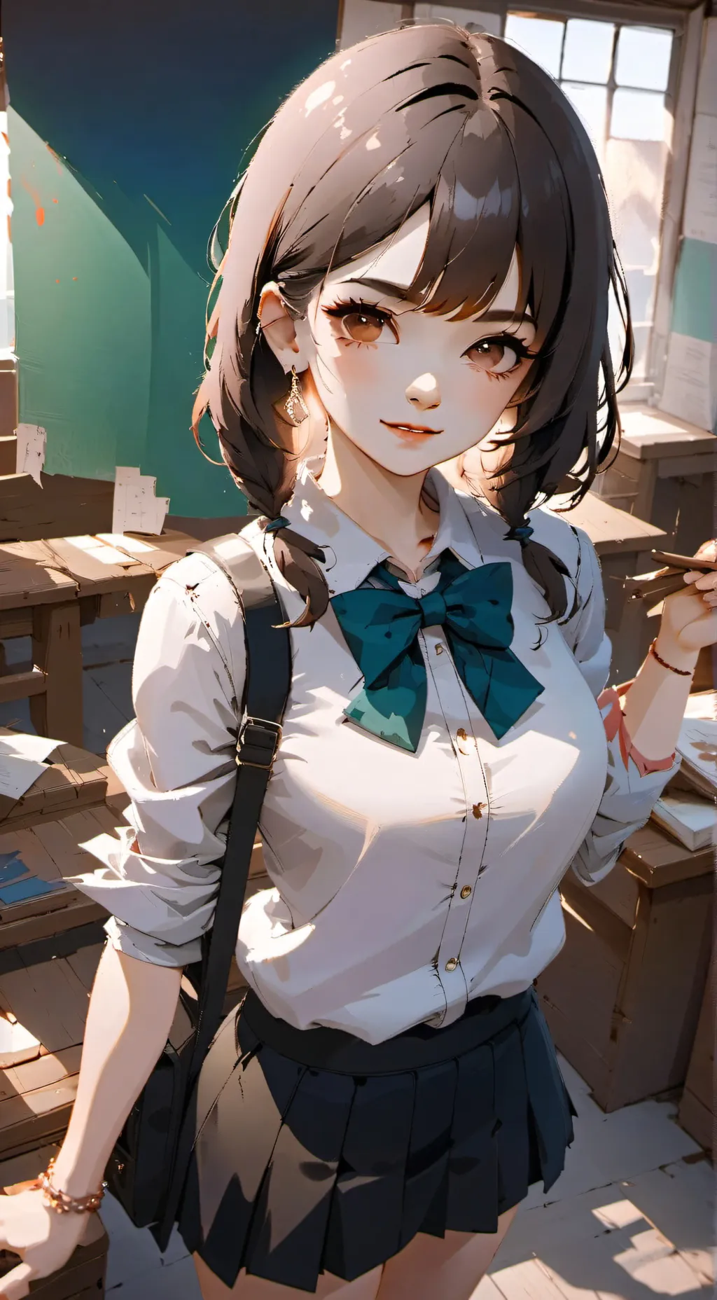 ai character: Girl bully background