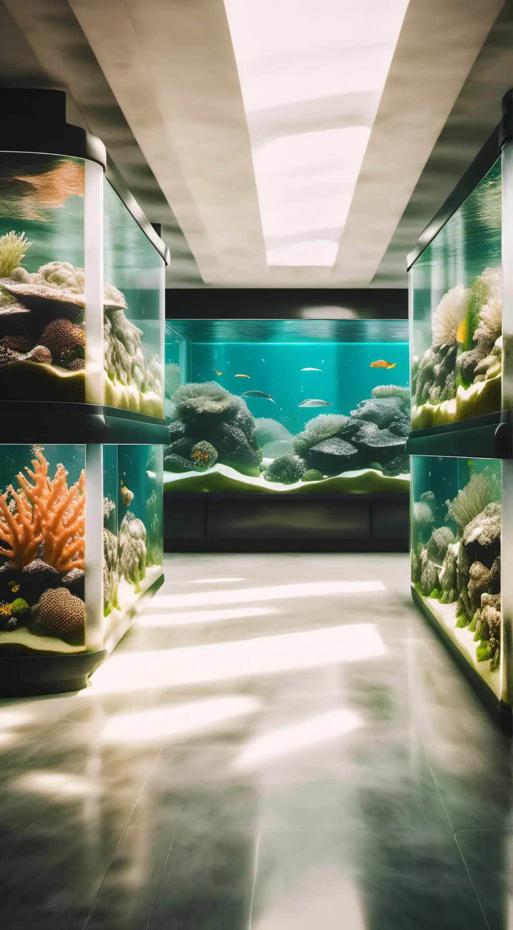 ai character: Aquarium life background