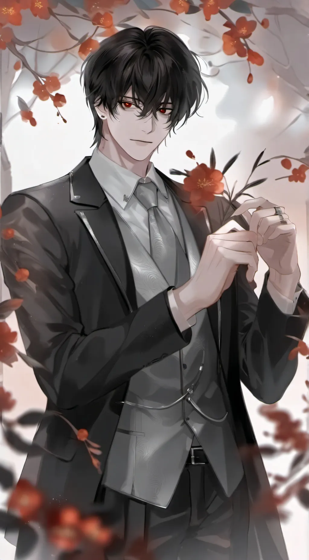 ai character: JUSTINᥫ᭡ background