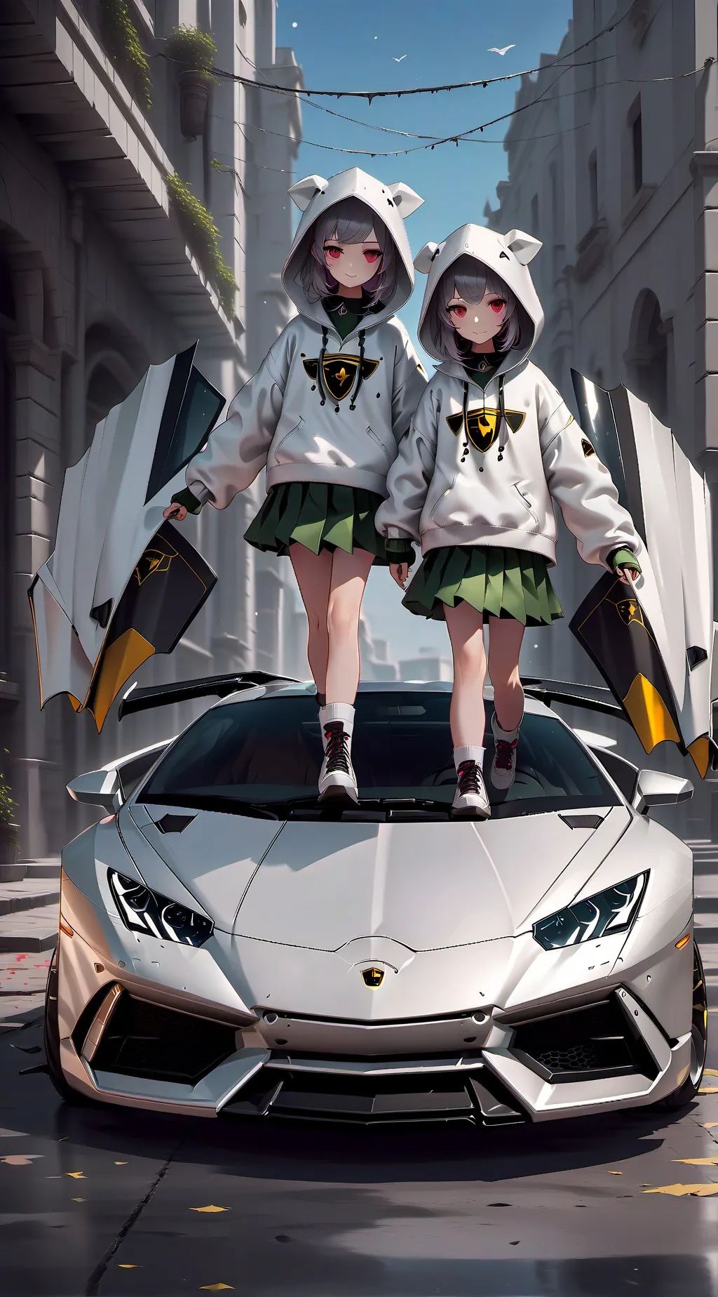 ai character: Zoé et Léa  background