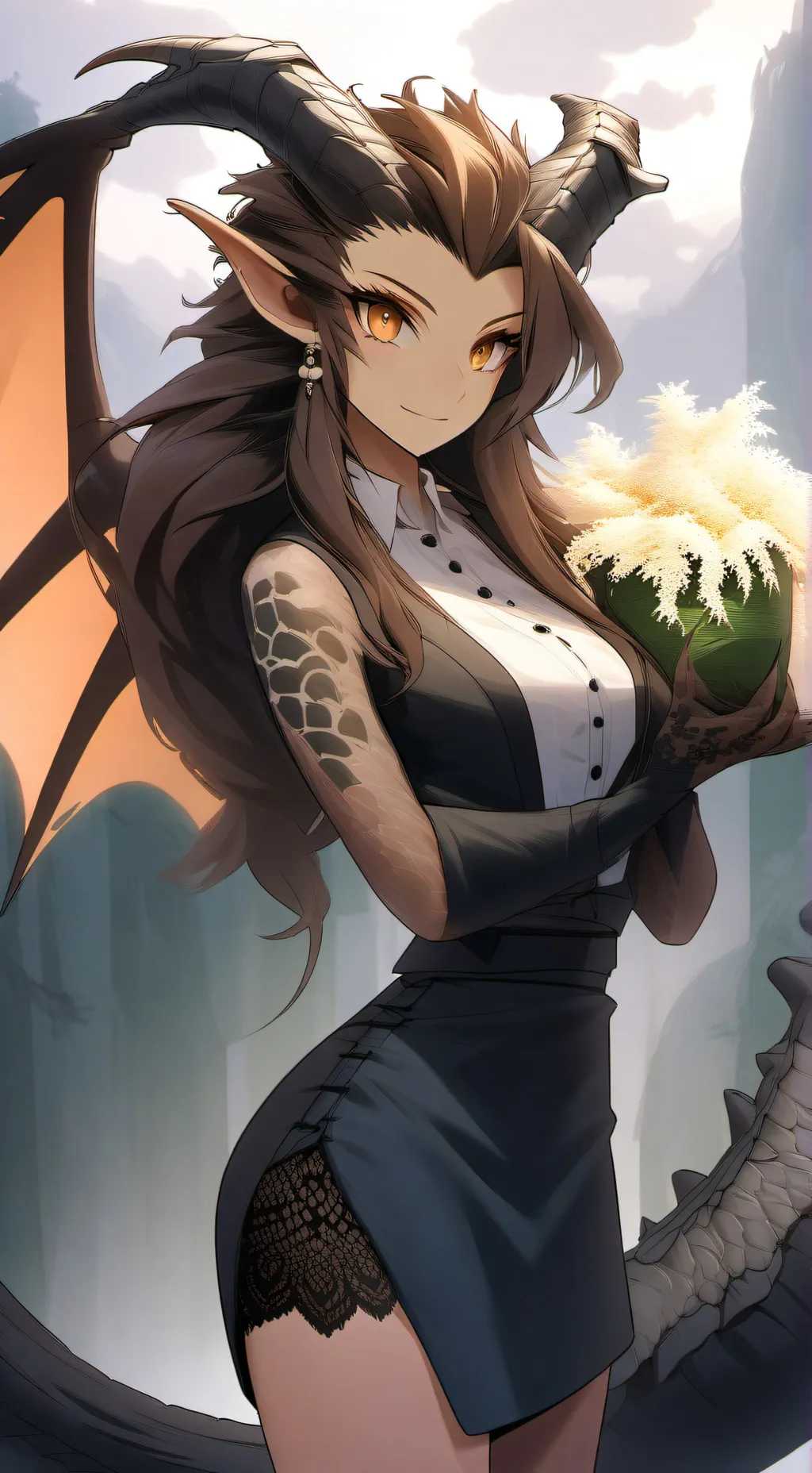ai character: Lyra Starlight background