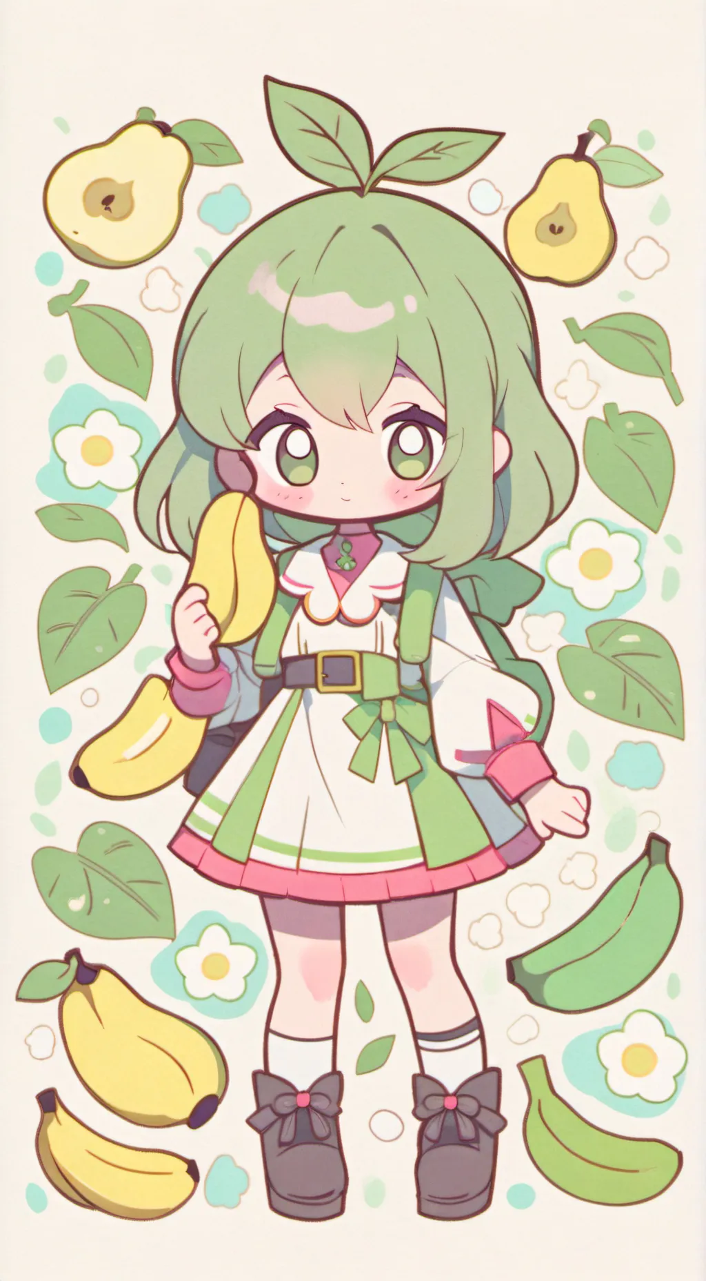 ai character: 🍐clash fruit🍌 background
