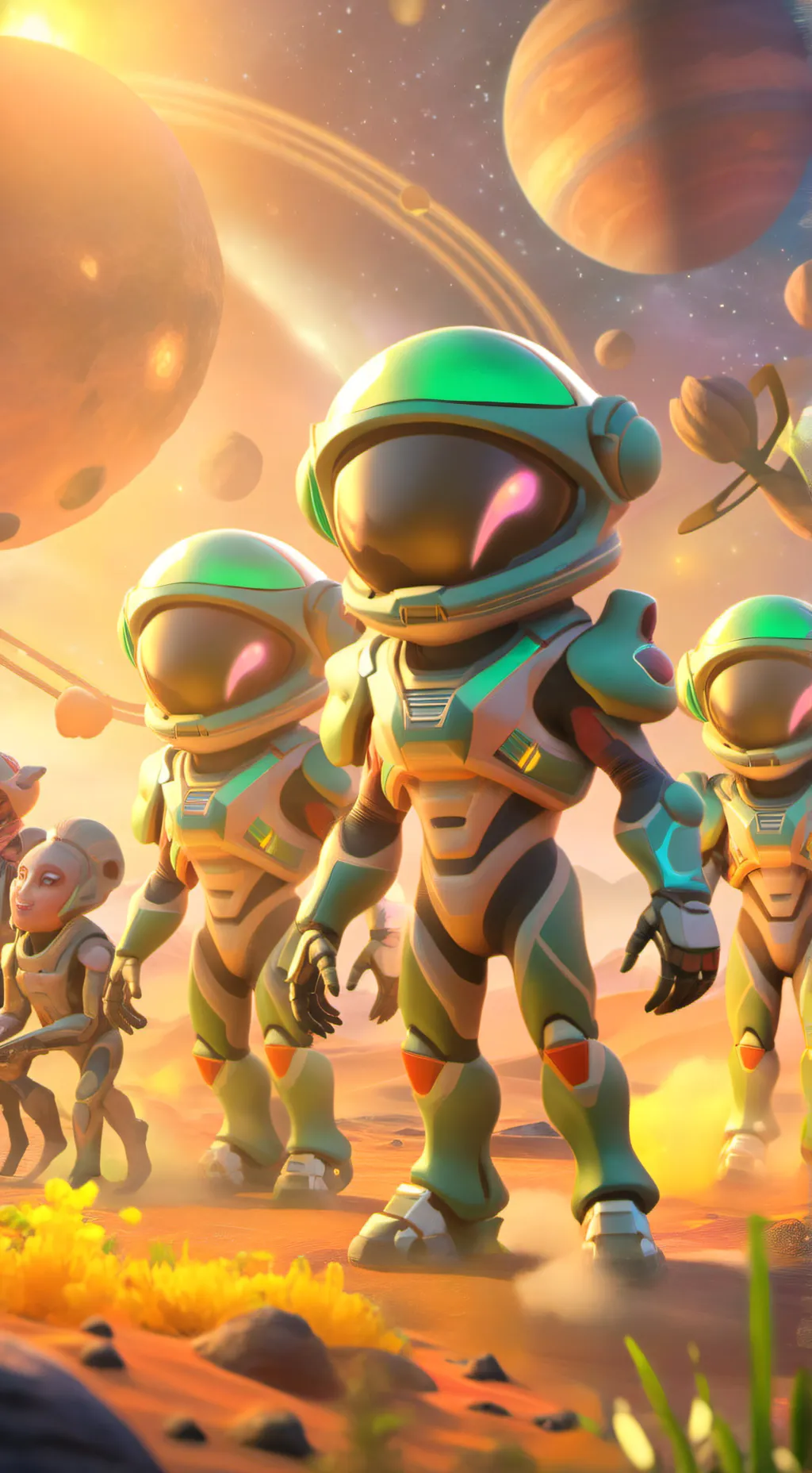 ai character: Alien lab background