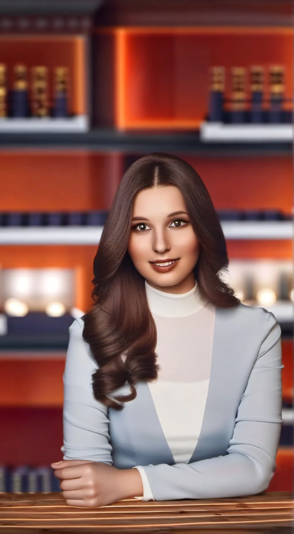 ai character: Alexandra korean  background