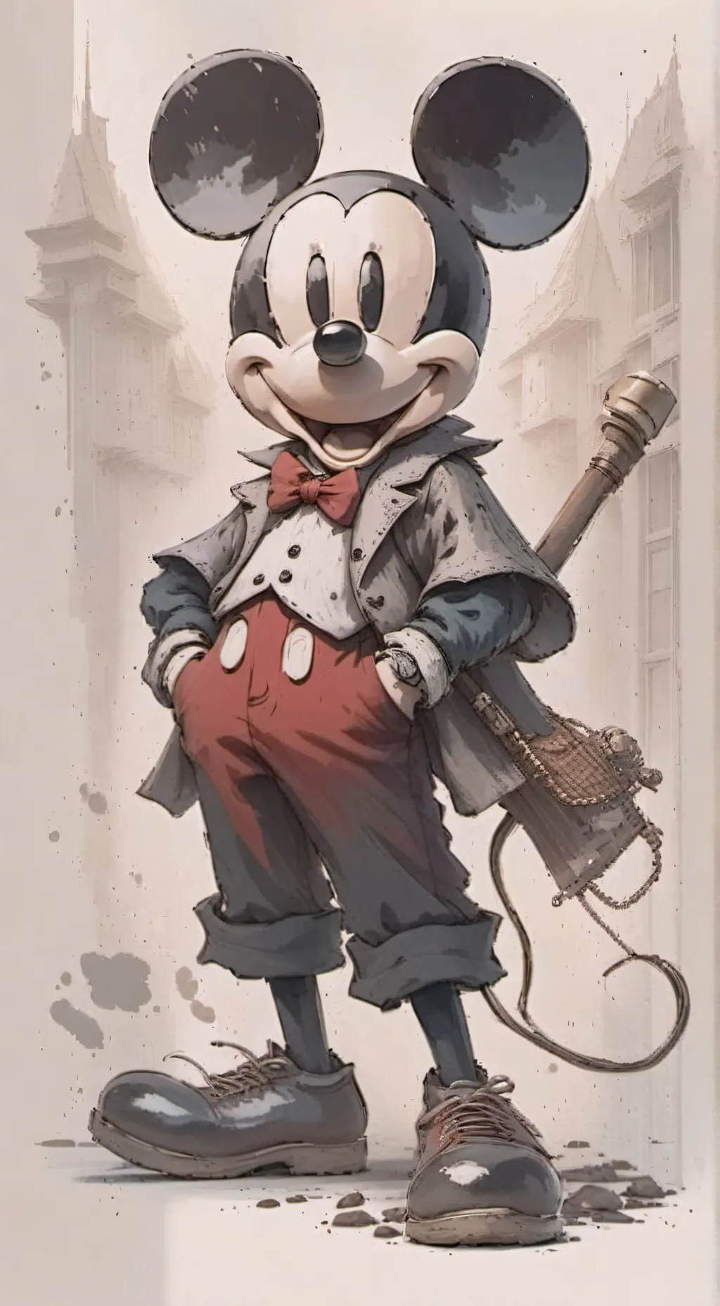 ai character: Mickey Mouse background