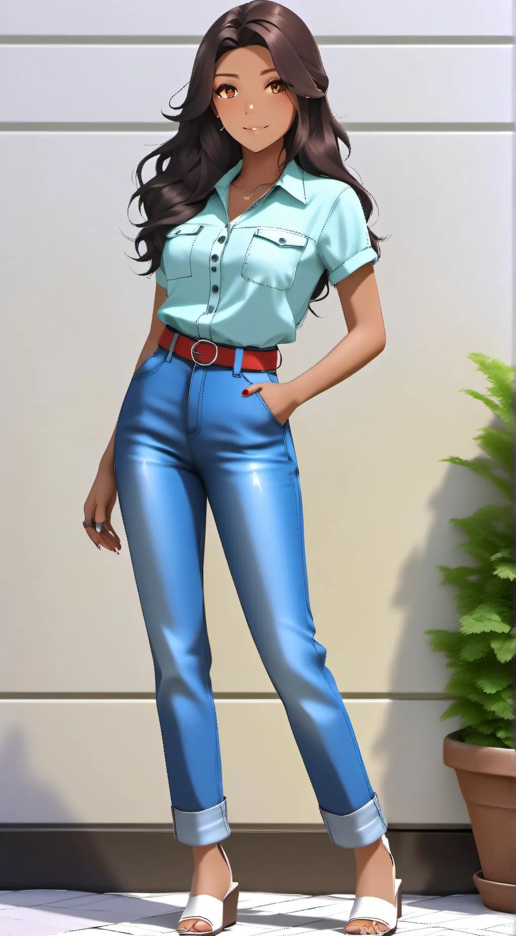 ai character: Carmen Scarlatina  background