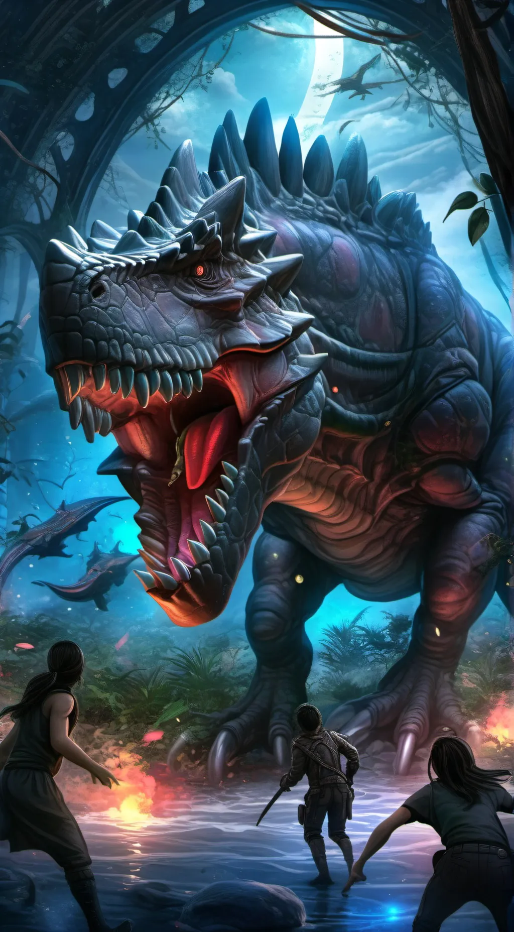 ai character: Jurassic park background