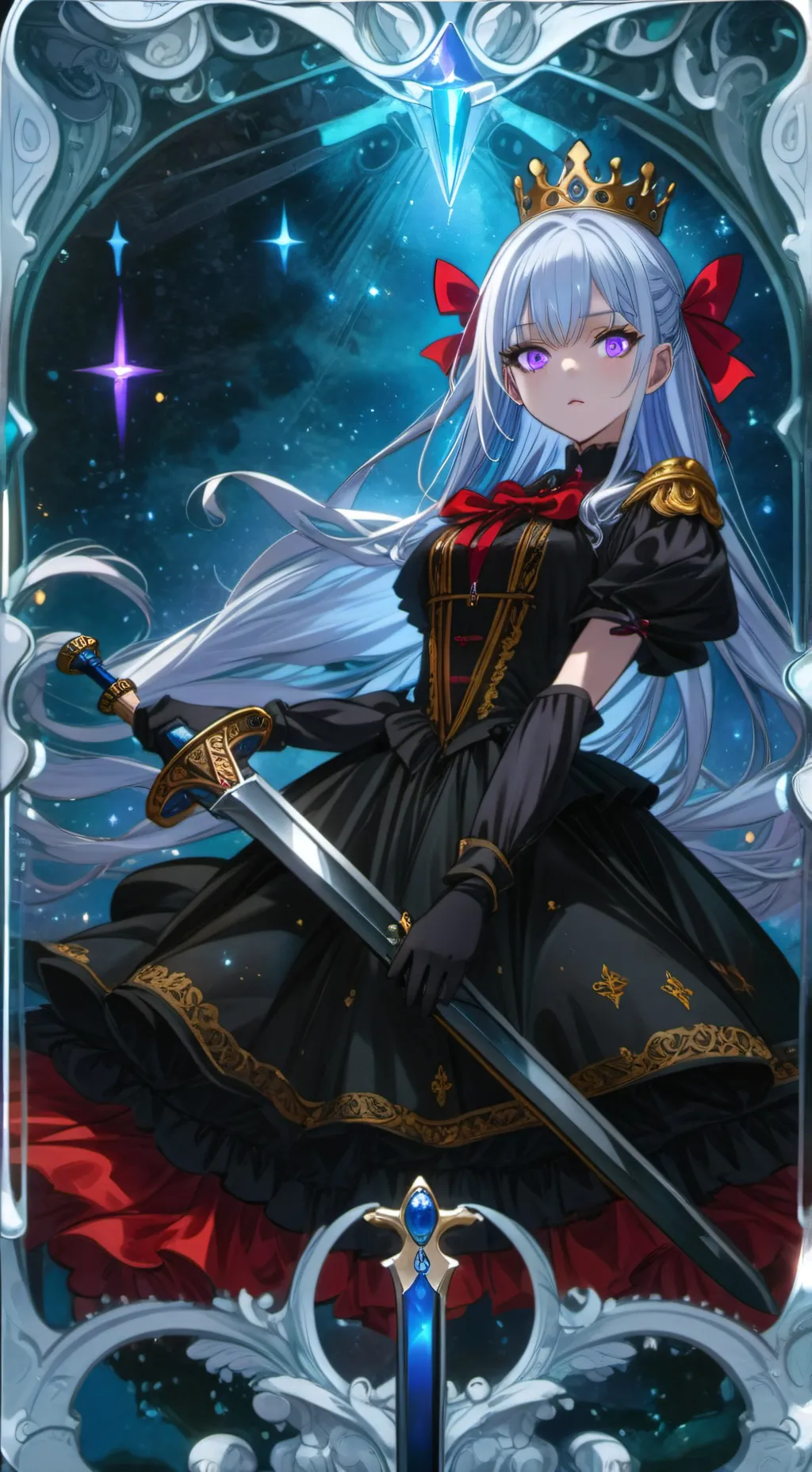 ai character: Lyria Nocturne background