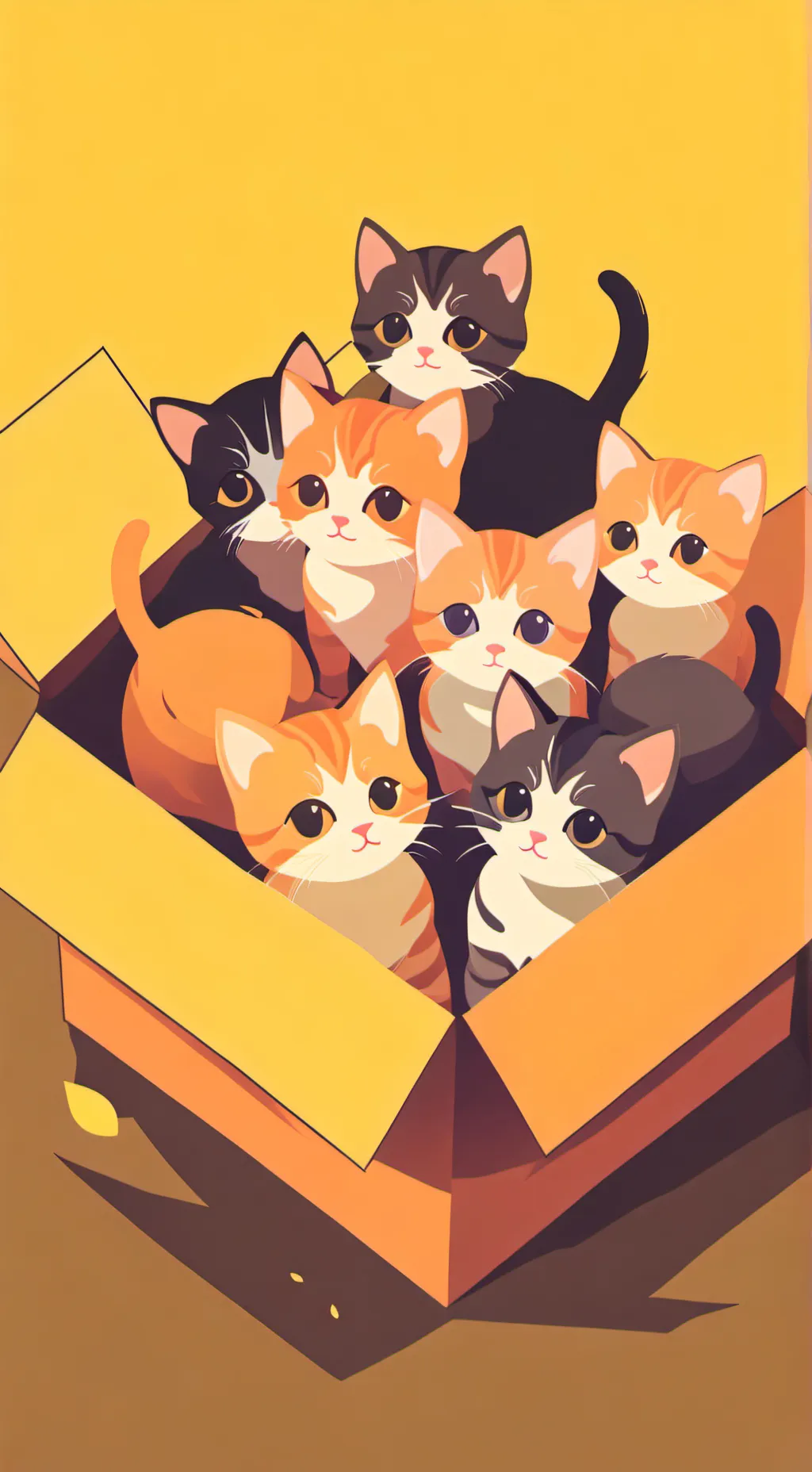 ai character: homeless kittens background