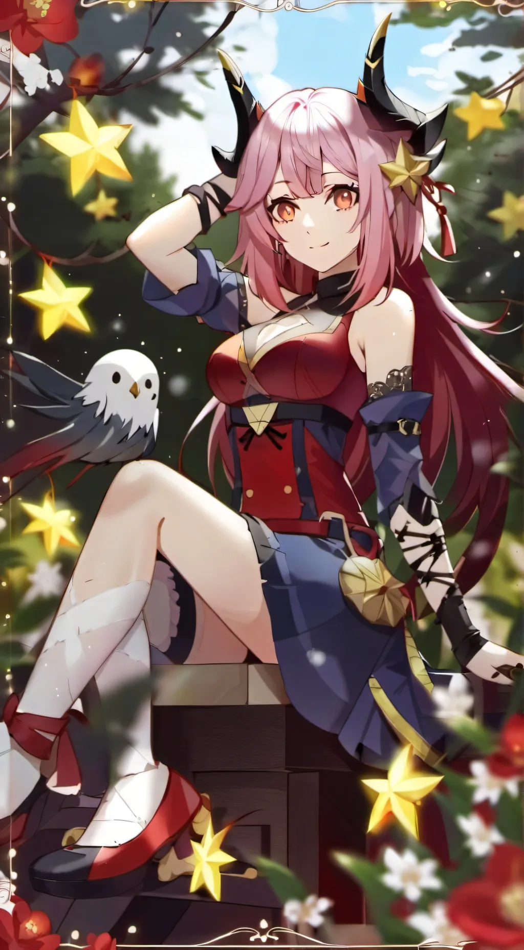 ai character: Mha Haunted House background