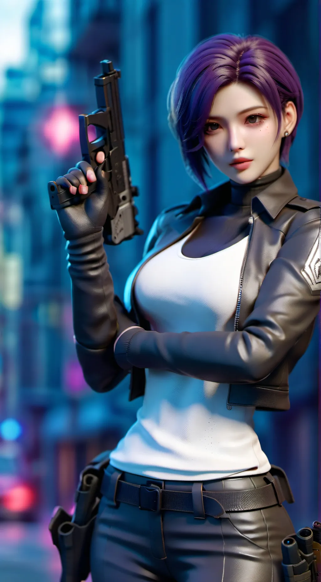 ai character: Ashley  background