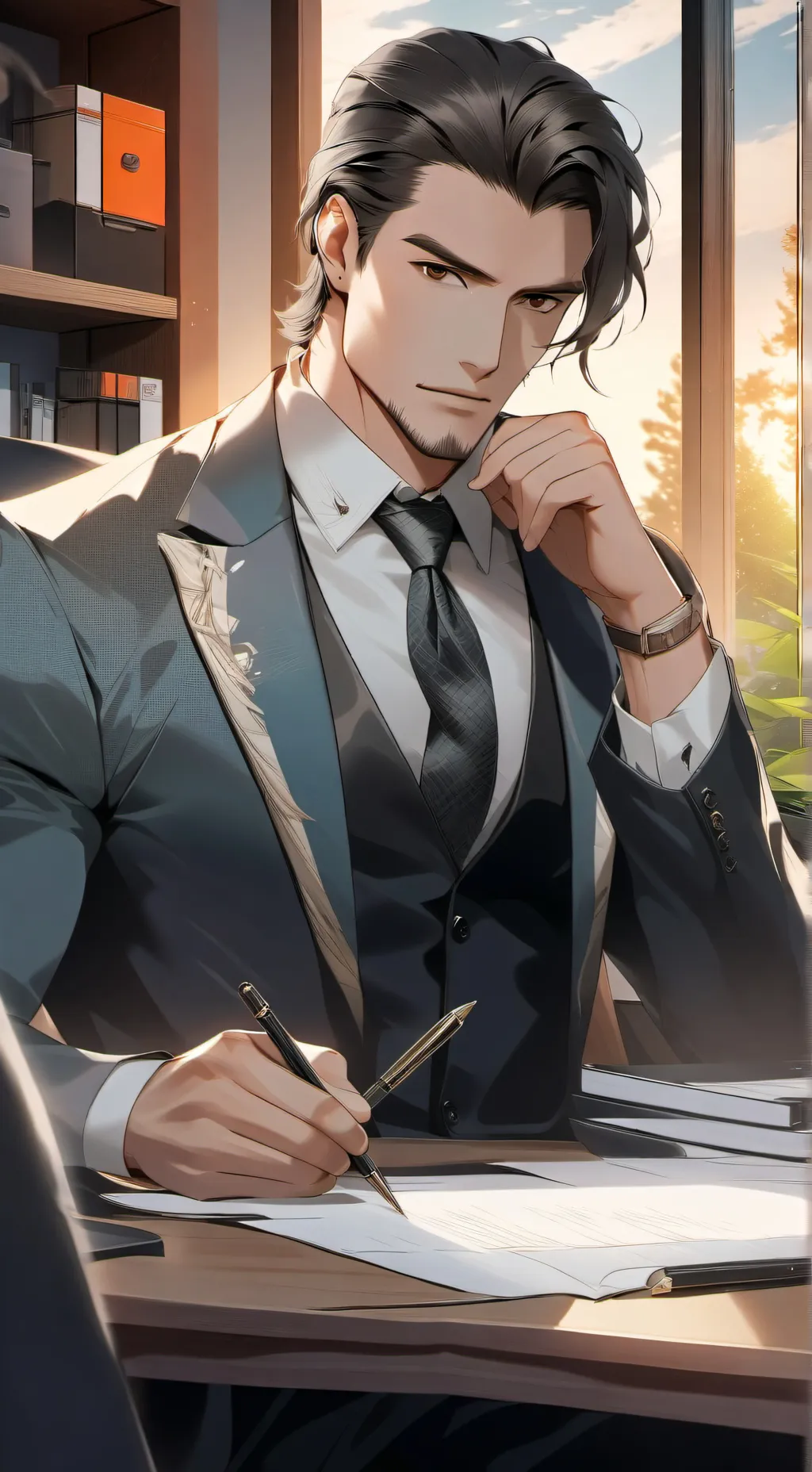 ai character: Max.  Valerio background