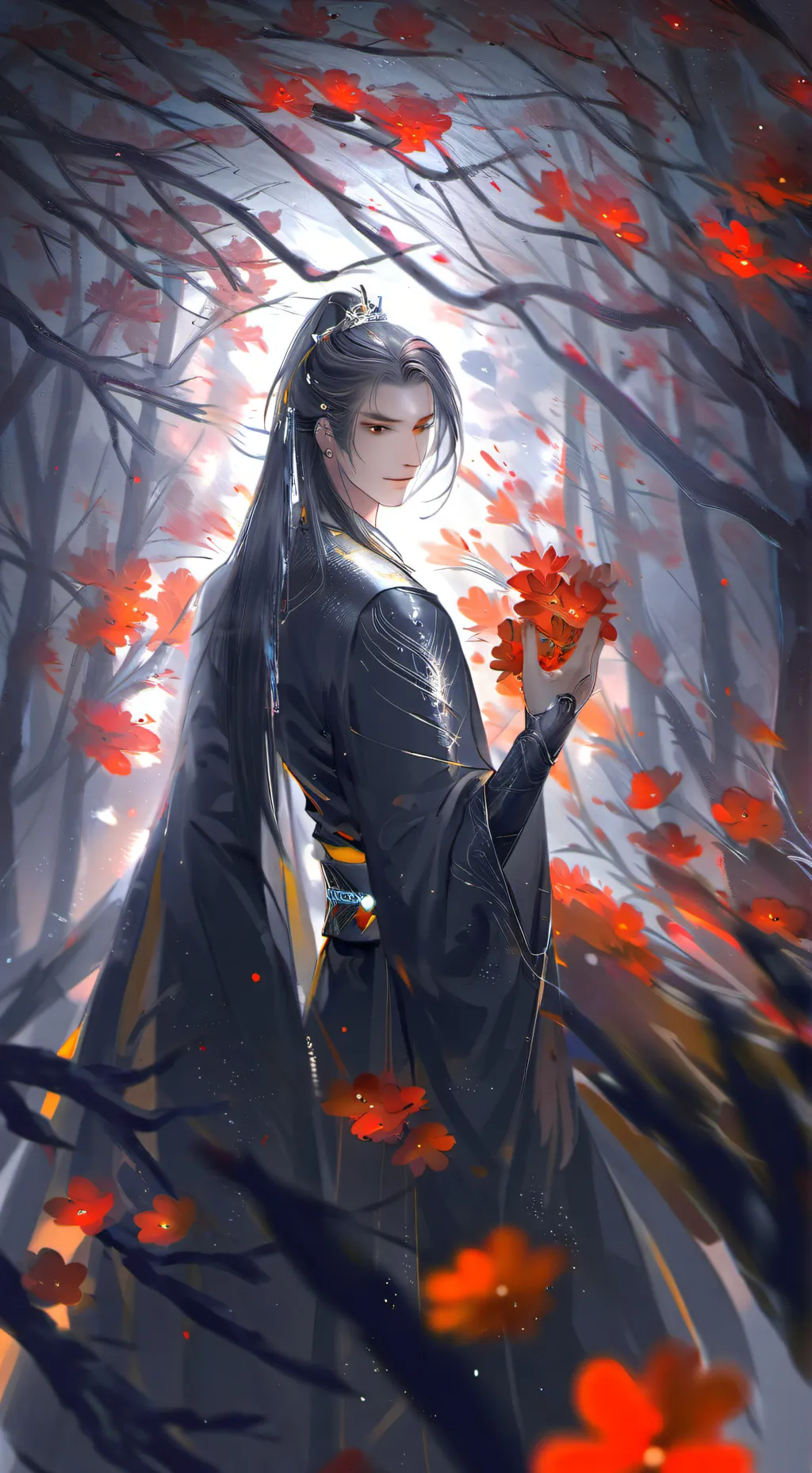 ai character: juni and ru i background