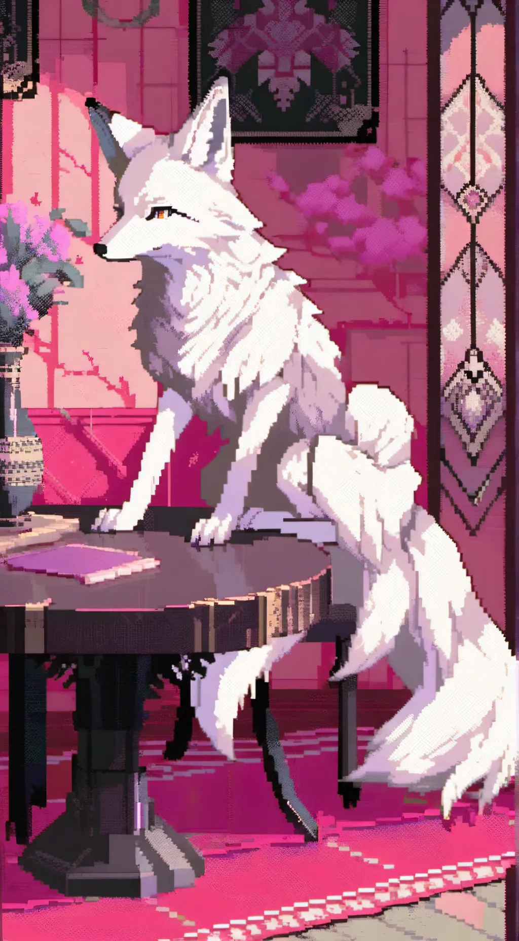 ai character: fox. background