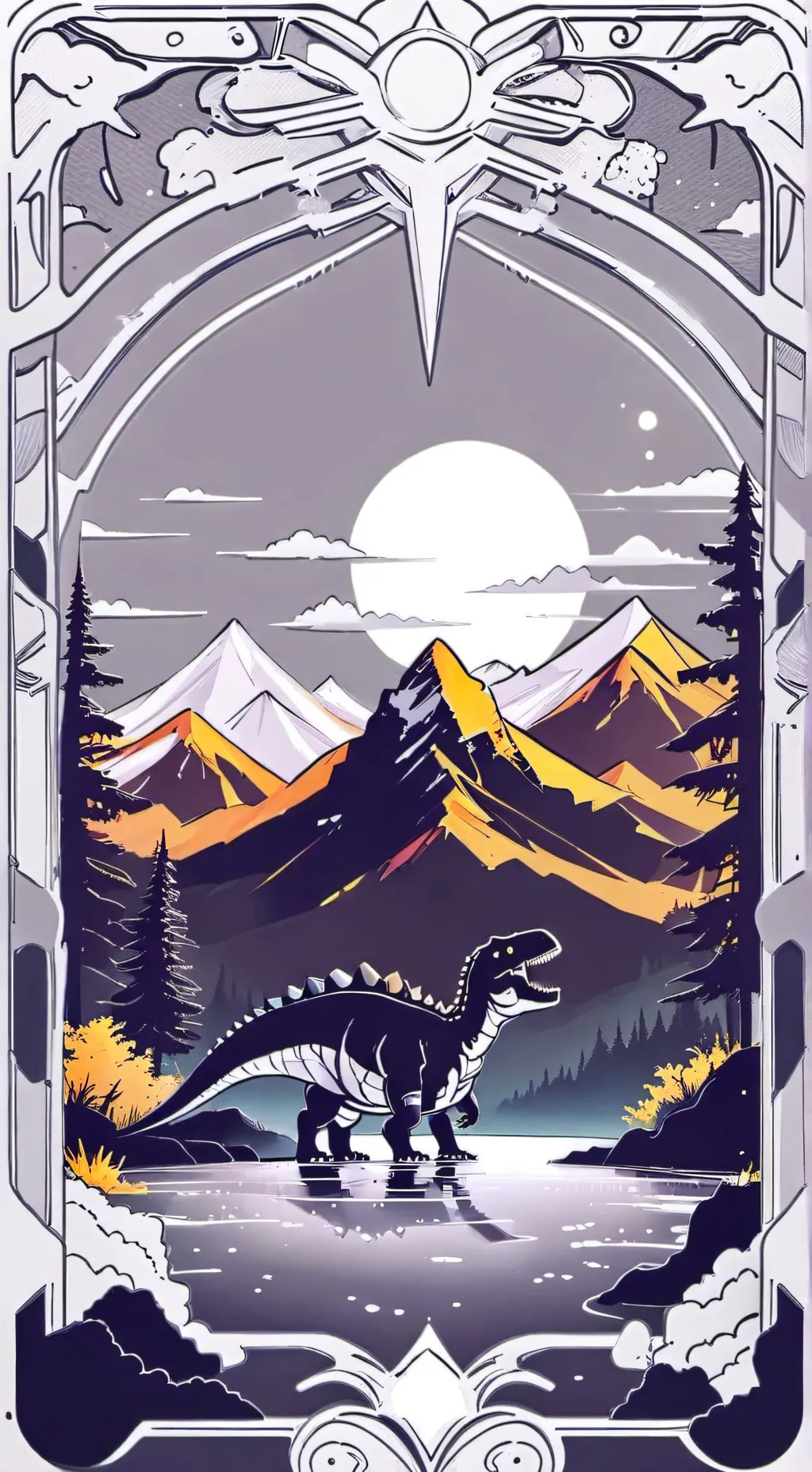 ai character: DINO WORLD background